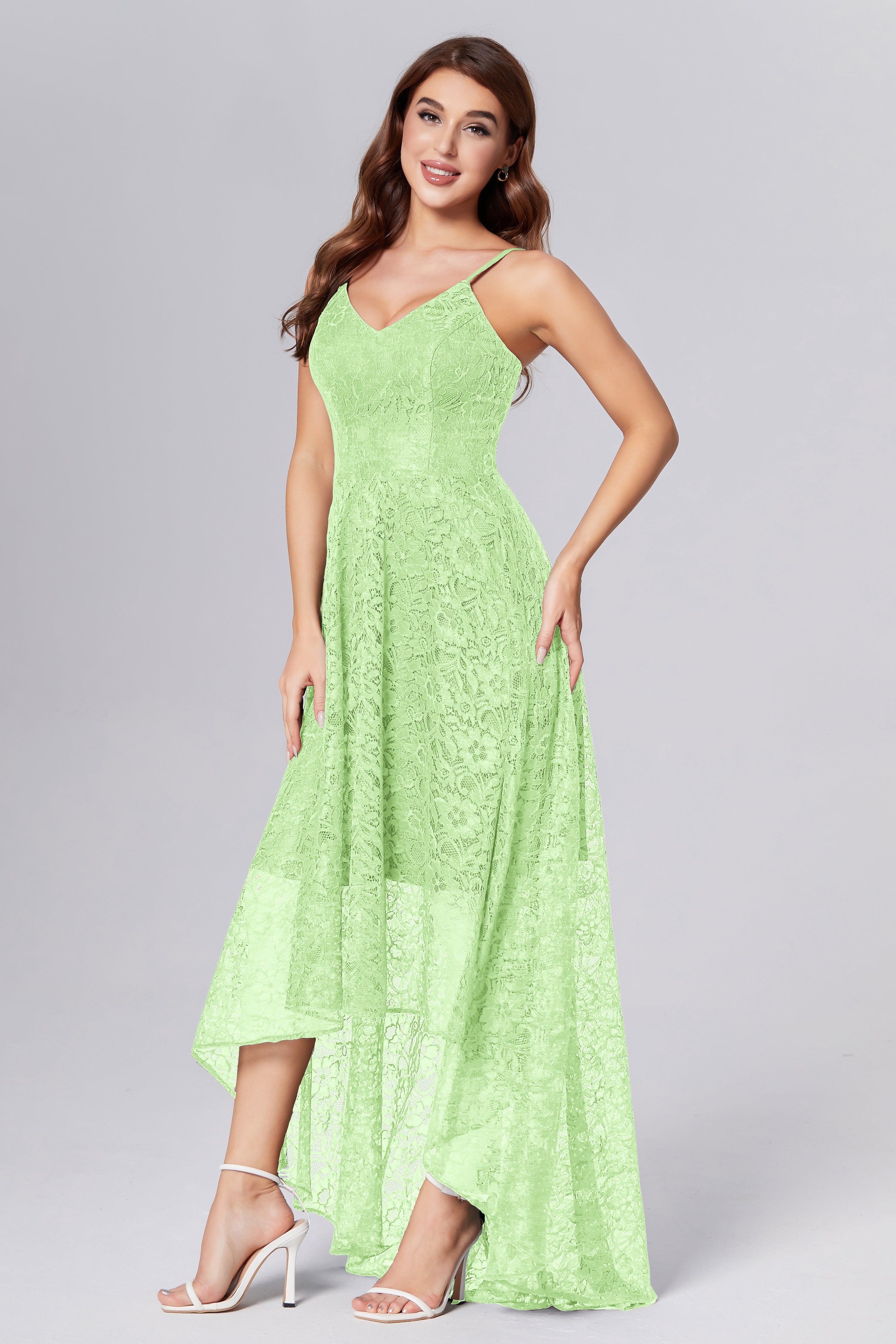 High Low Lace Prom Dresses