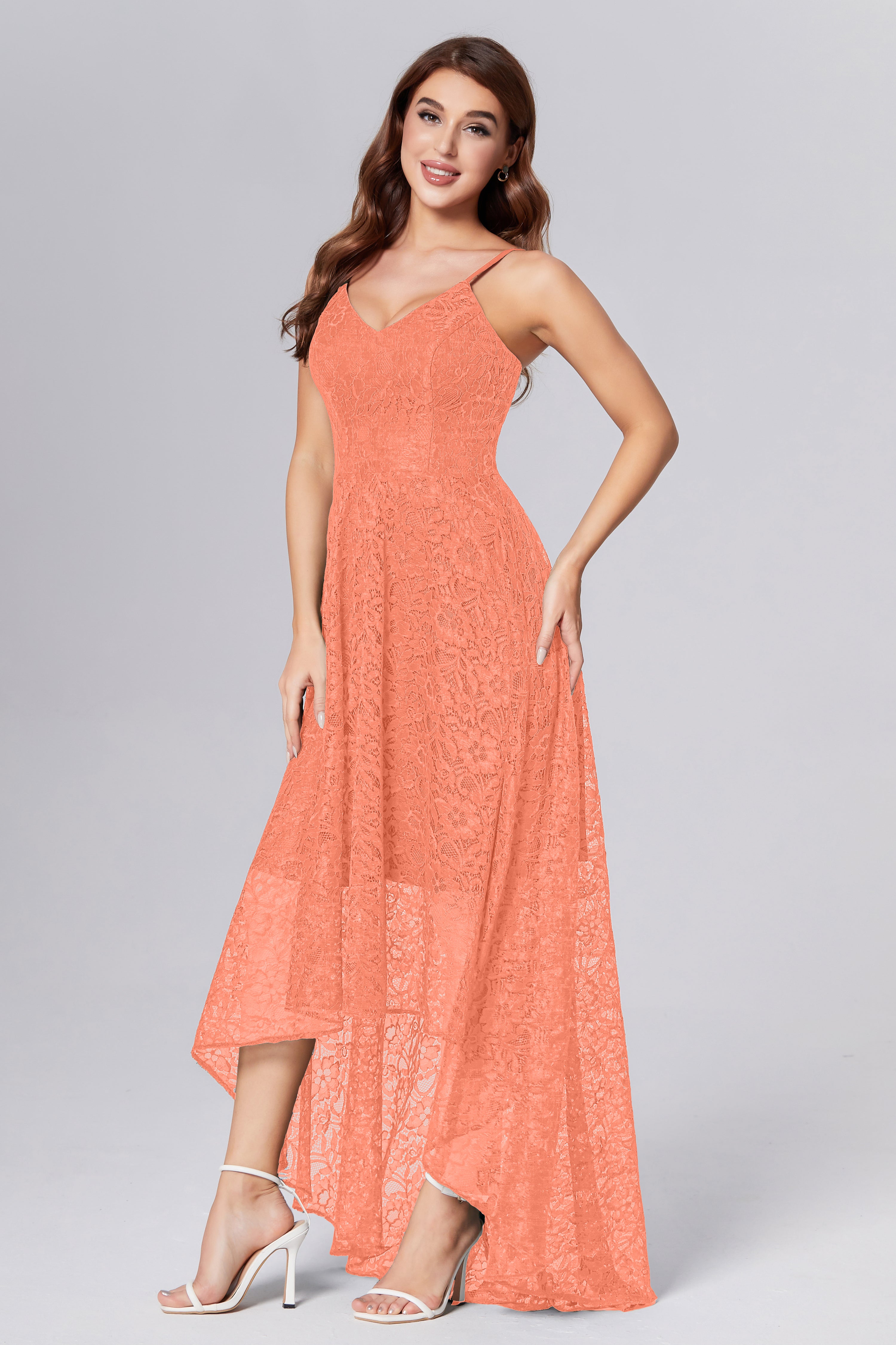 High Low Lace Prom Dresses