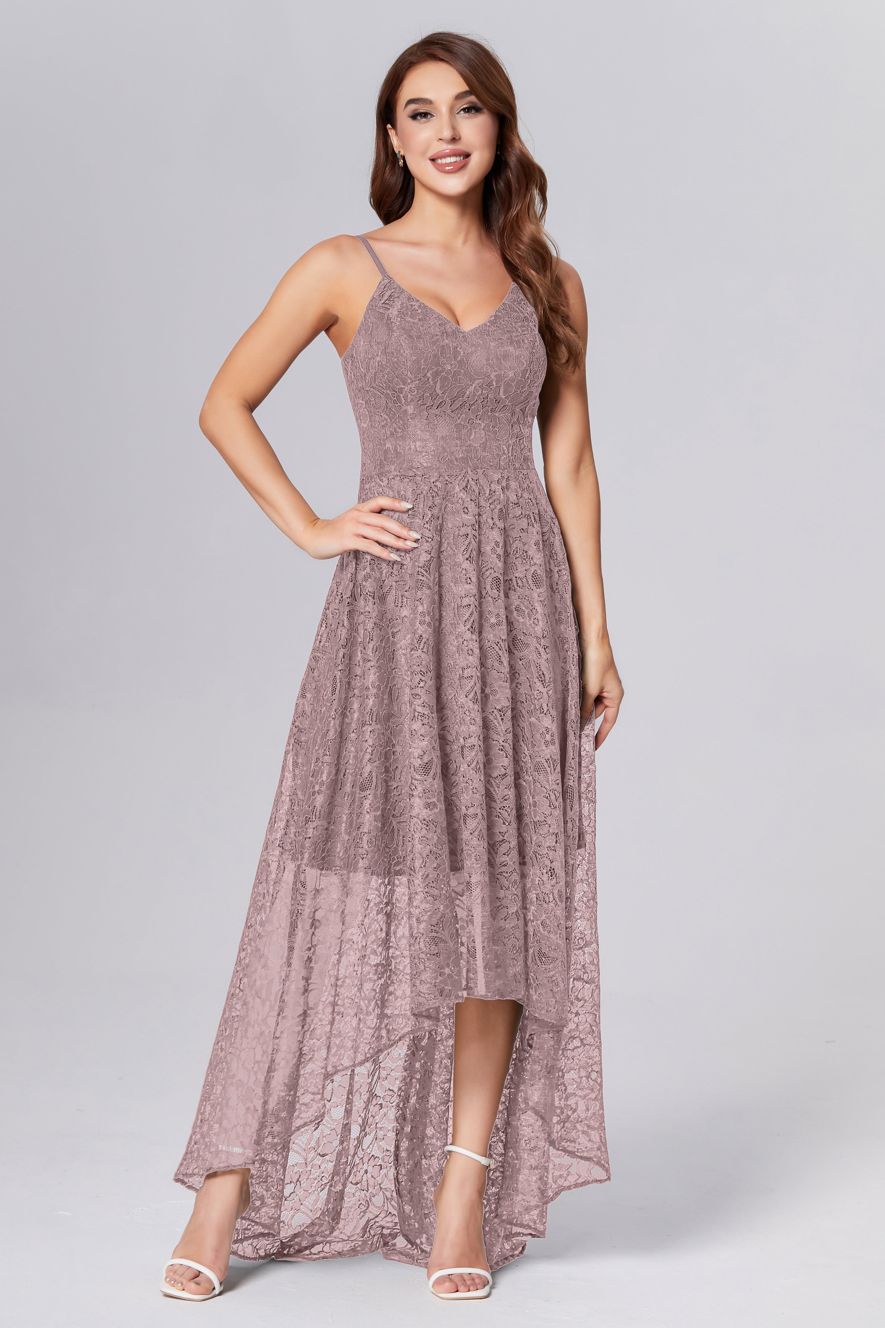 High Low Lace Prom Dresses