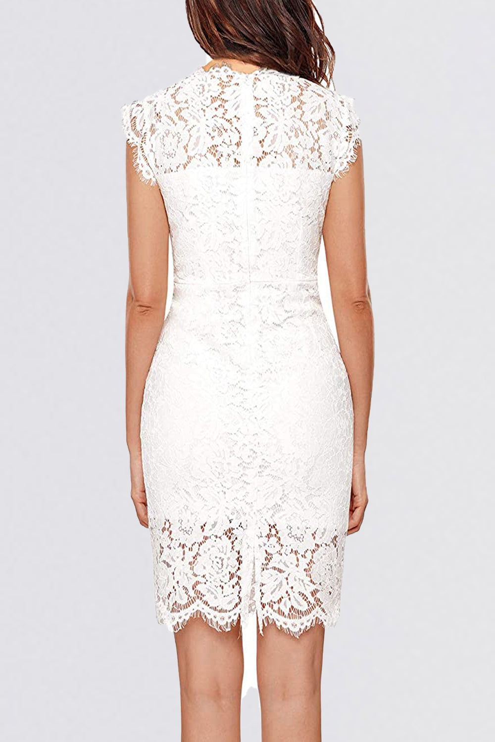 Illusion Mermaid Sexy Lace Short Prom Dresses