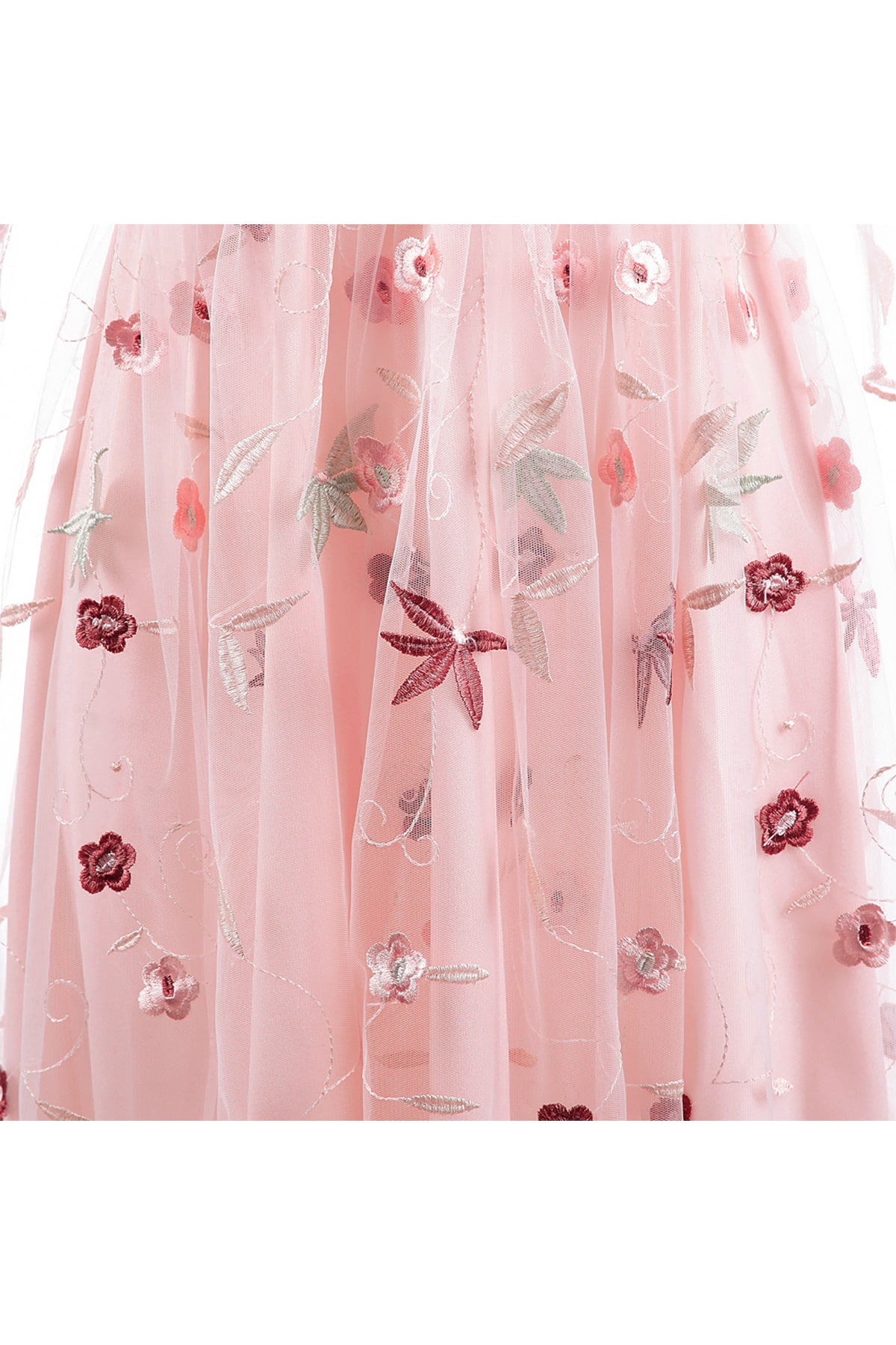 Illusion Open Back Embroidery Homecoming Dresses