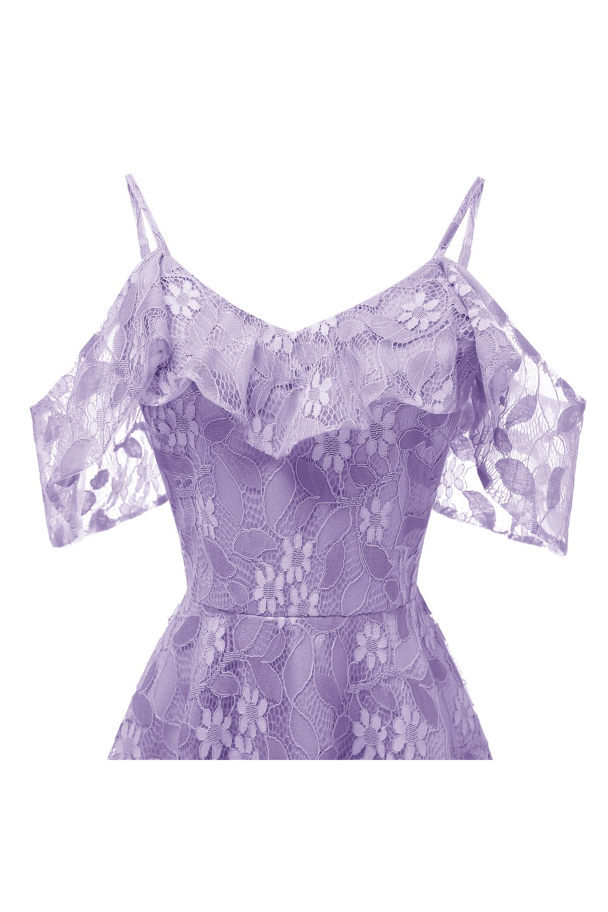 Lace A-line Spaghetti Straps Homecoming Dresses