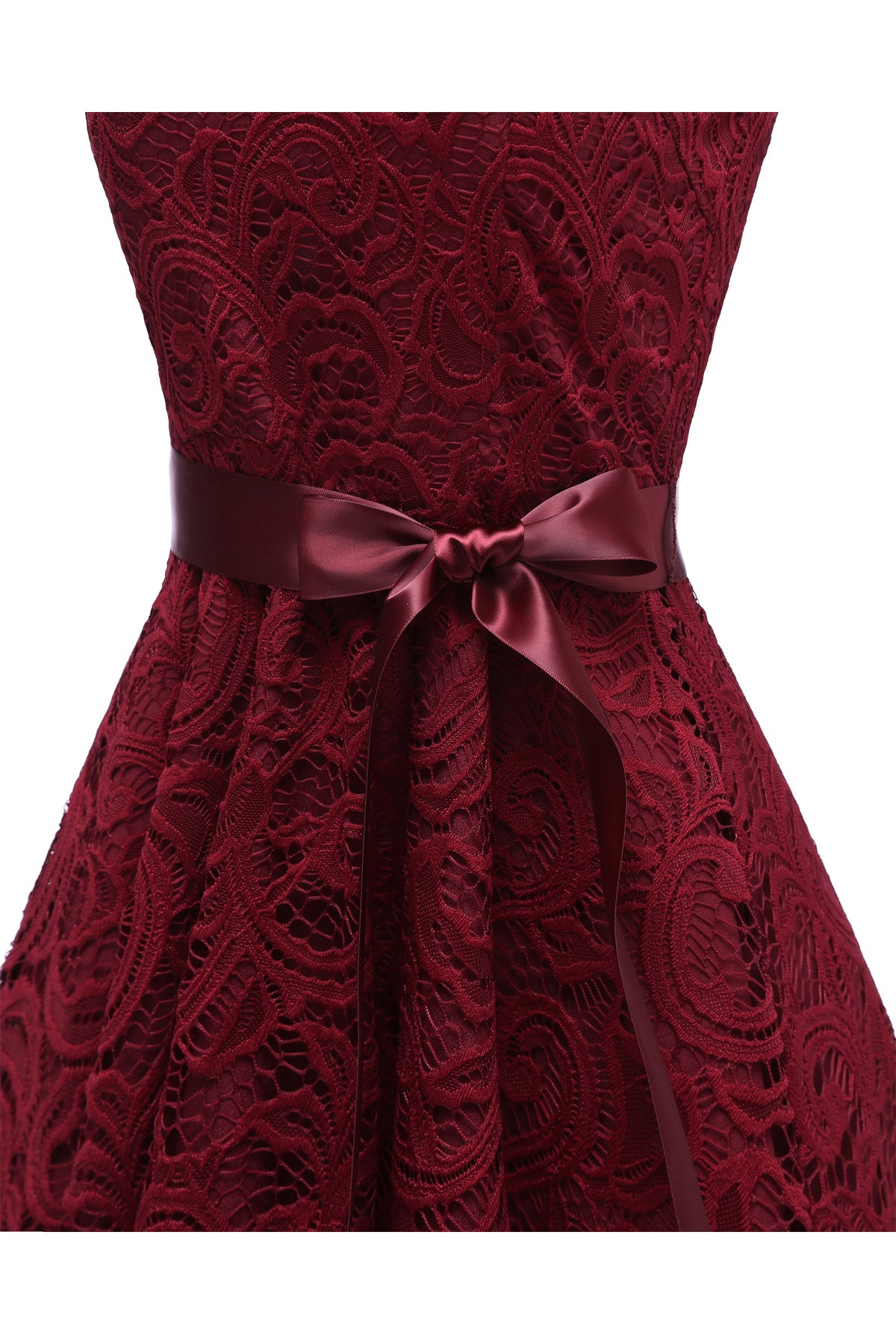 Lace A-line V-neck Vintage Dresses