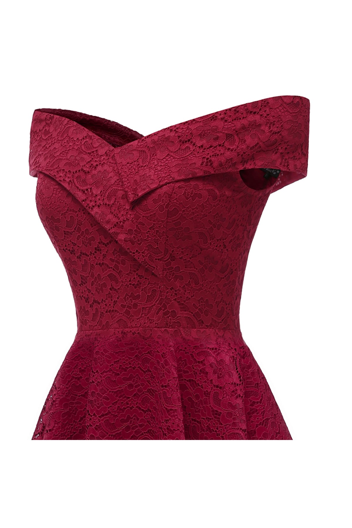 Lace Knee Length Off the Shoulder Homecoming Dresses