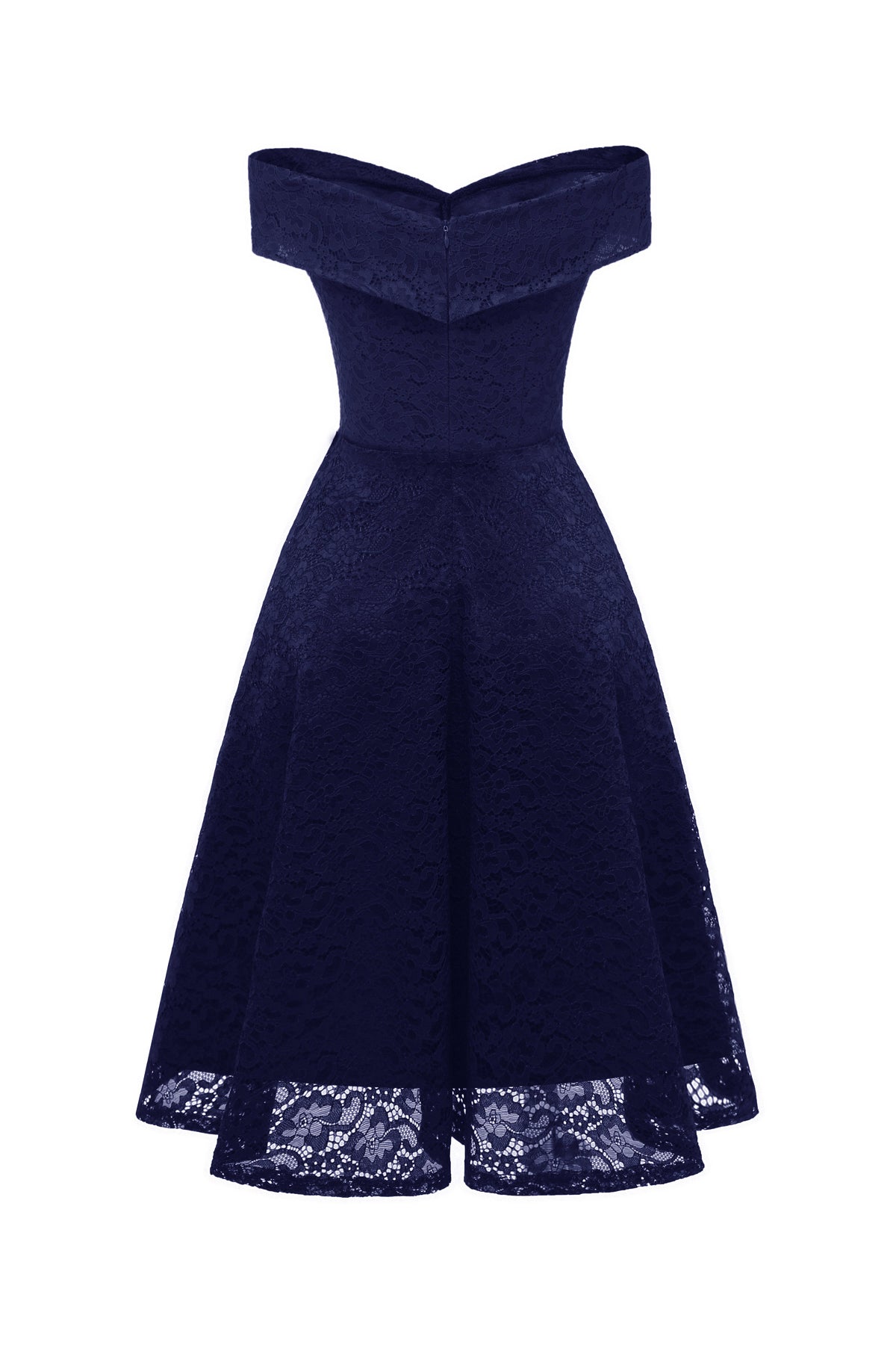 Lace Knee Length Off the Shoulder Homecoming Dresses