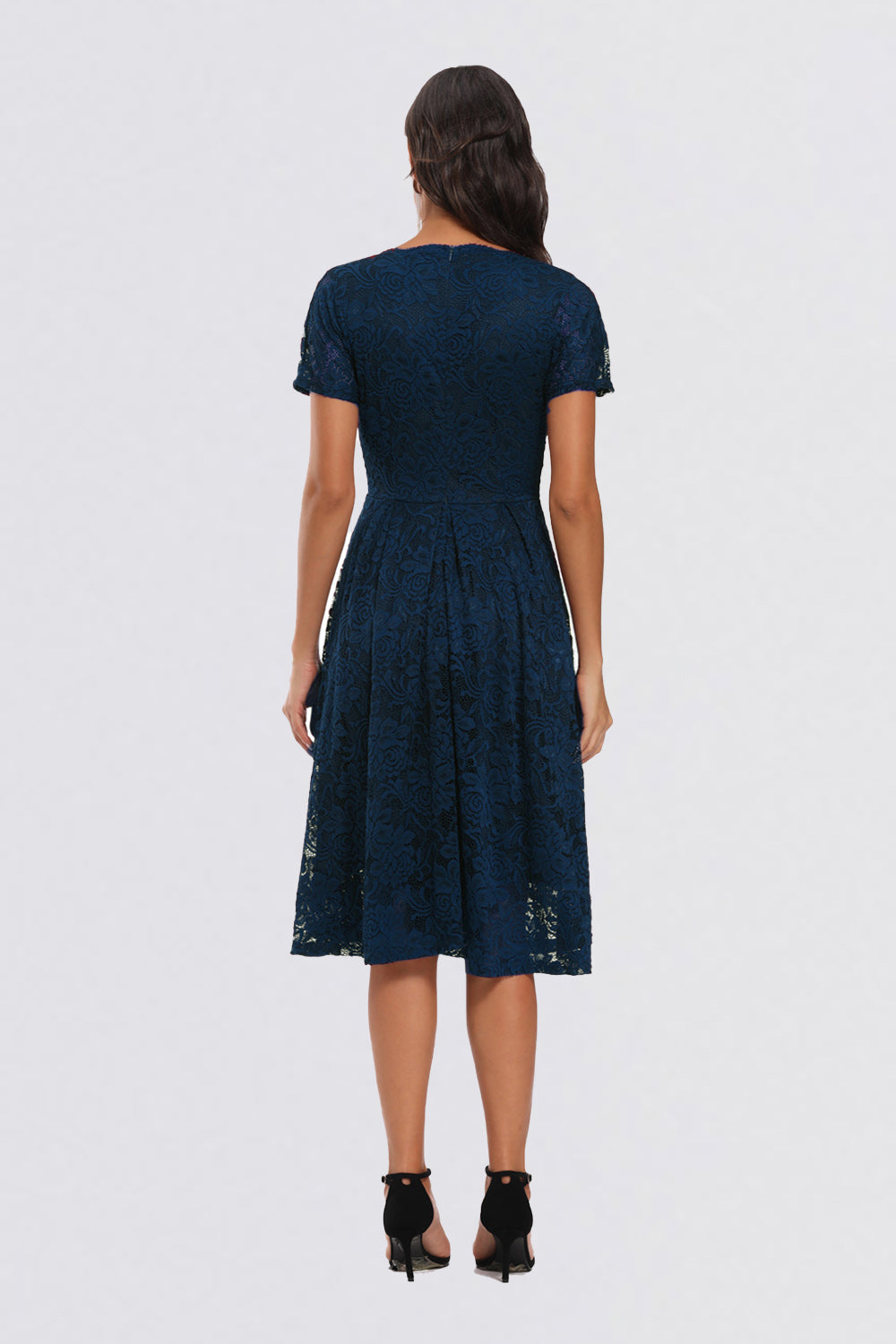 Lace Vintage V-neck Homecoming Dresses