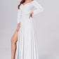 Long Sleeve Sweetheart  Prom Dresses with Trailing