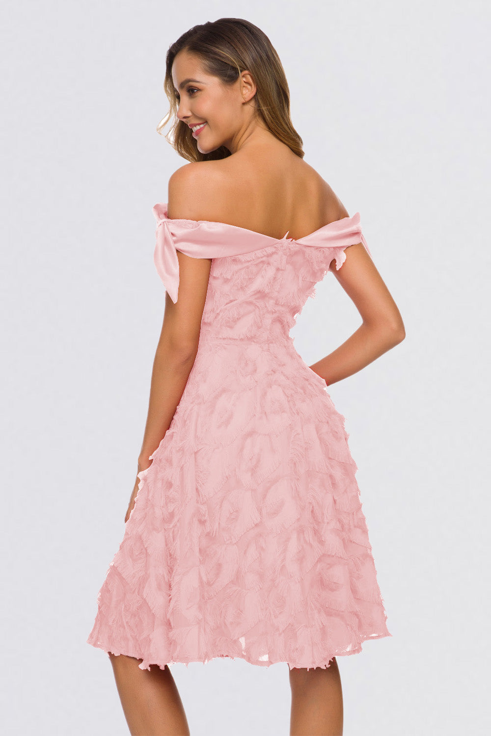 Off the Shoulder Sleeveless Tassel Vintage Dresses