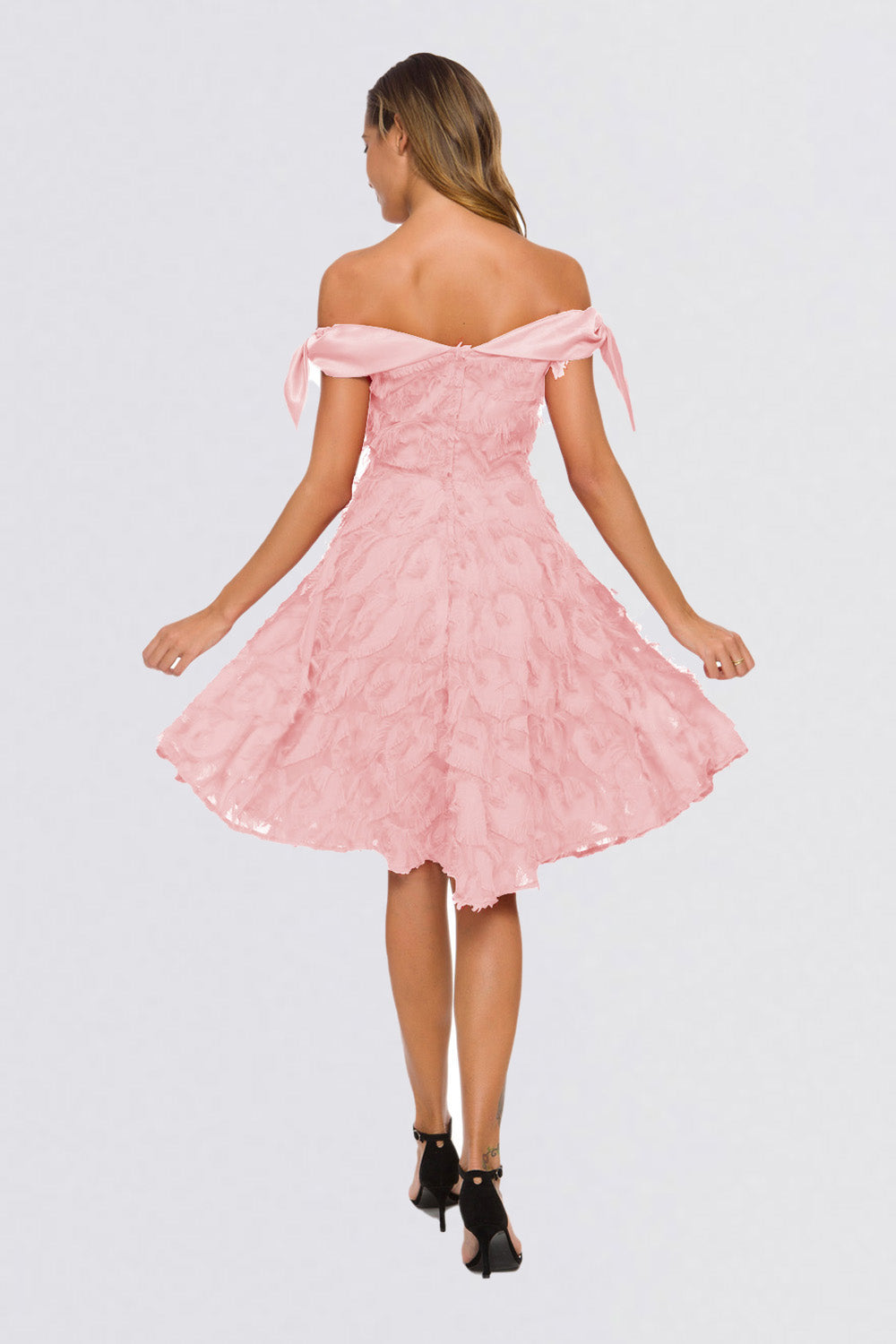 Off the Shoulder Sleeveless Tassel Vintage Dresses