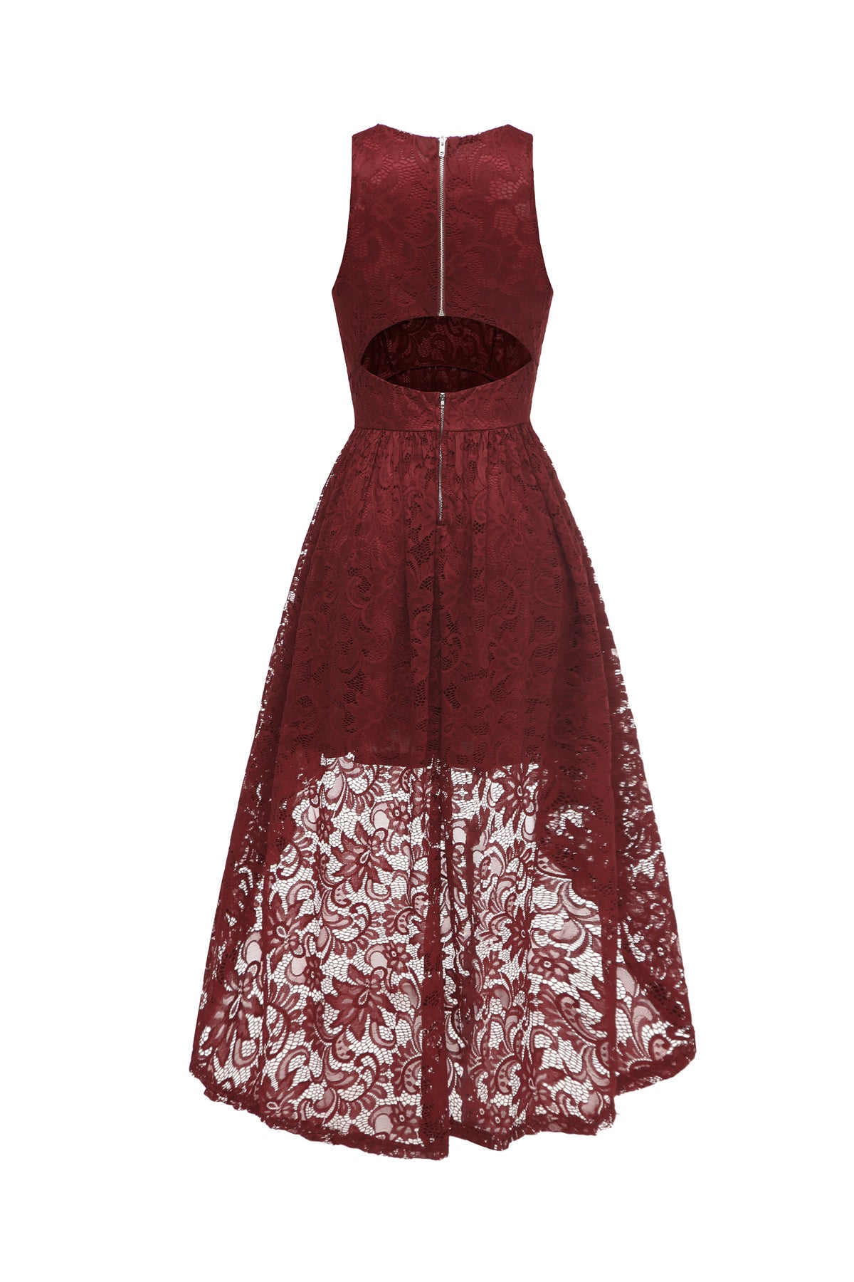 Open Back Halter High Low Vintage Dresses