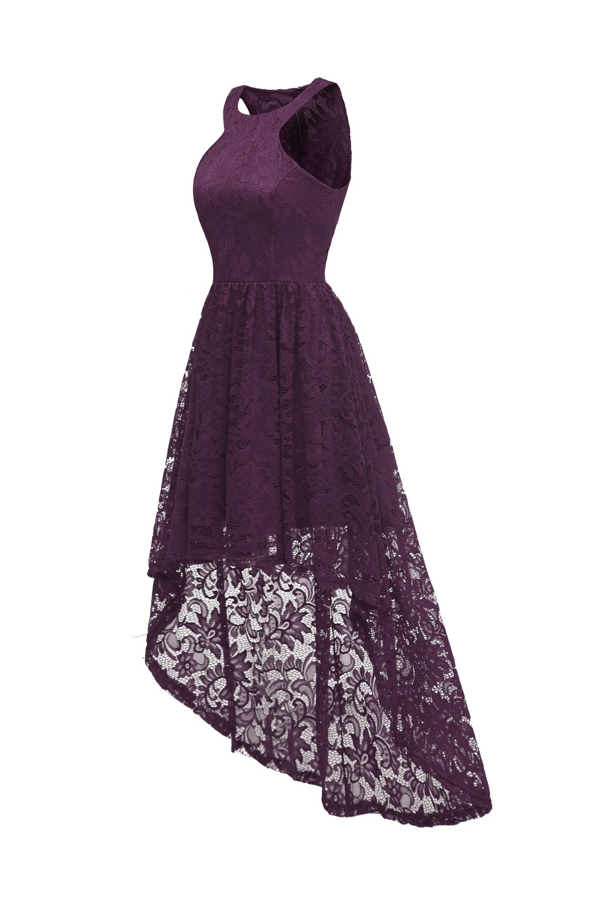 Open Back Halter High Low Vintage Dresses