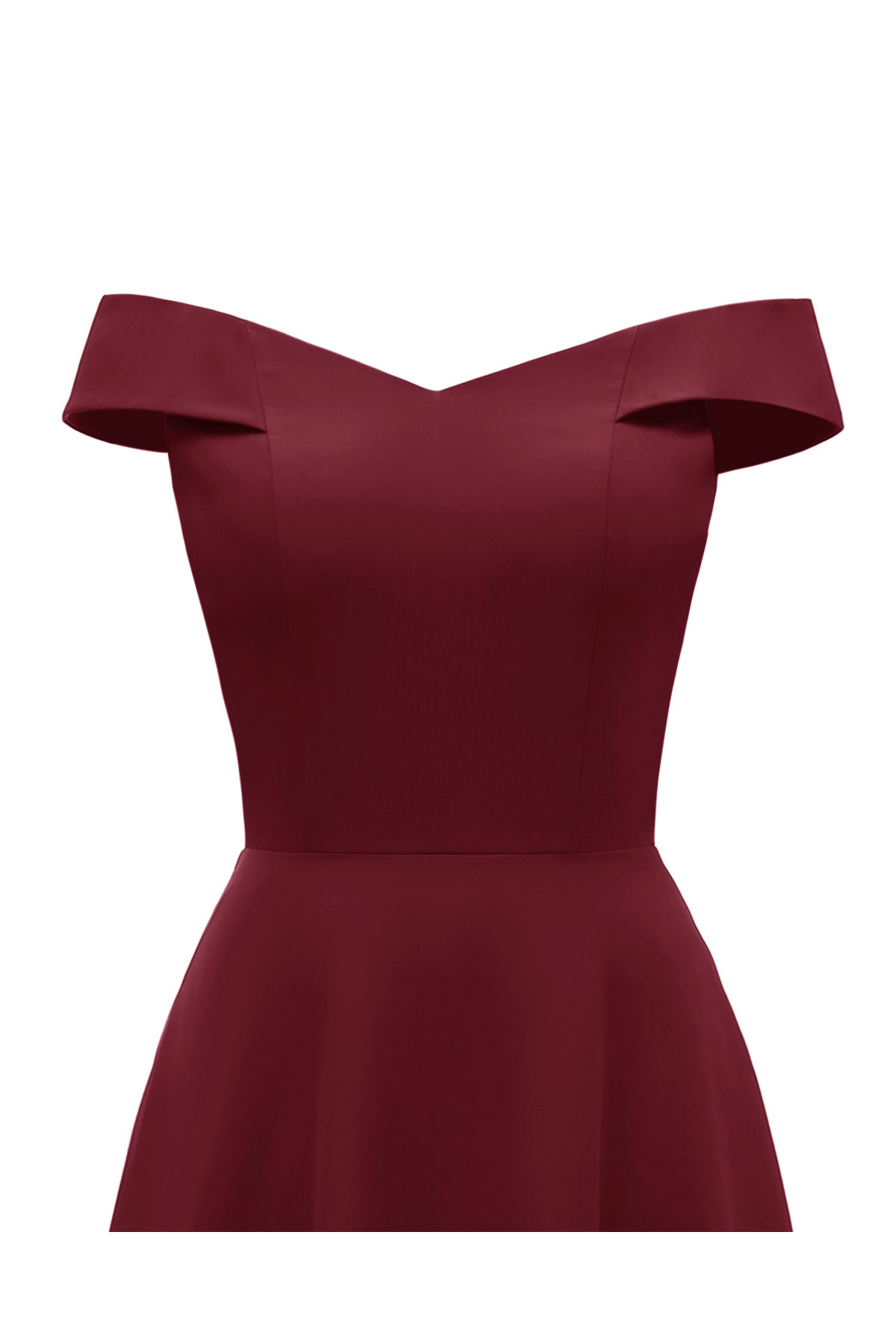 Satin A-line Off the Shoulder Vintage Dresses