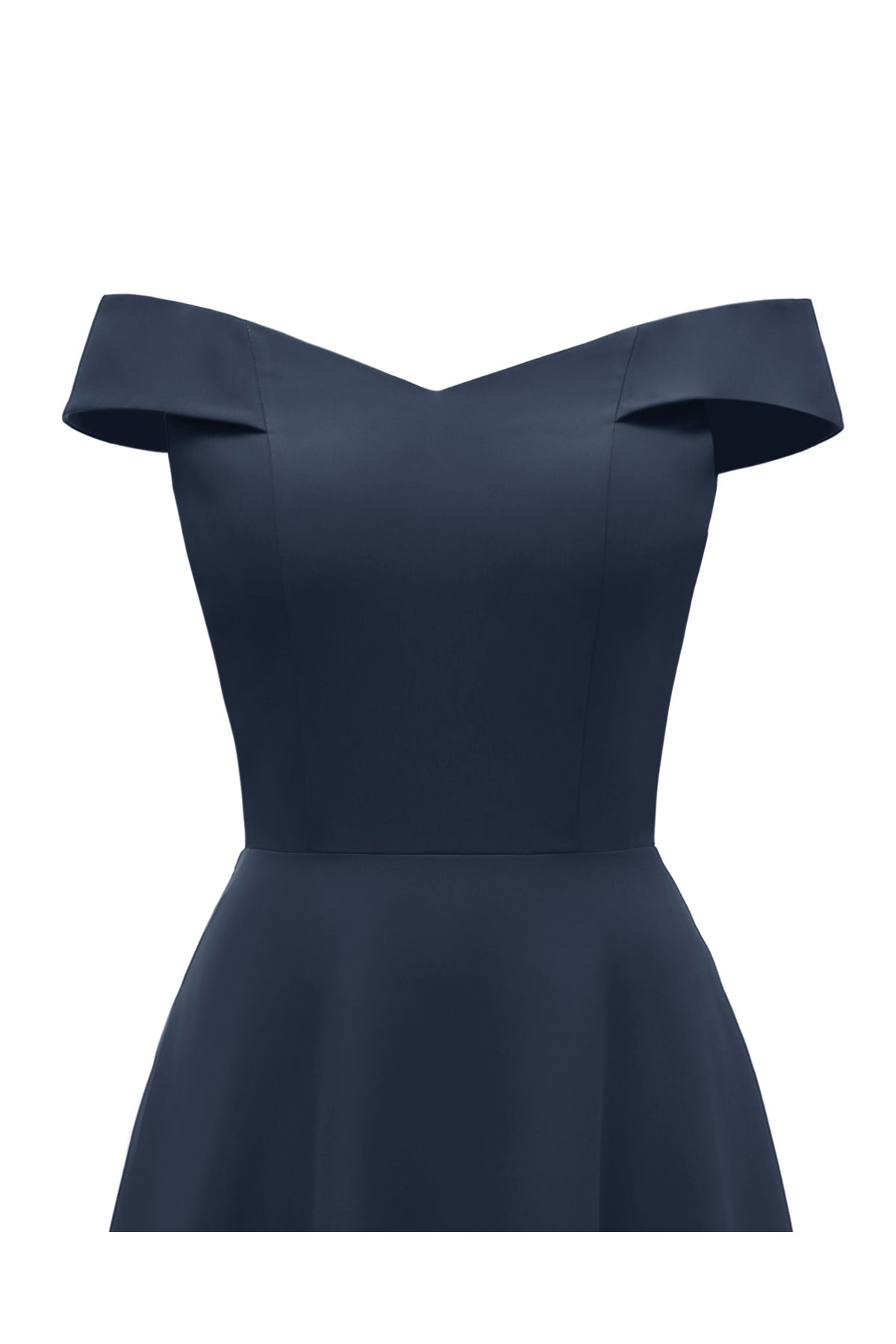 Satin A-line Off the Shoulder Vintage Dresses