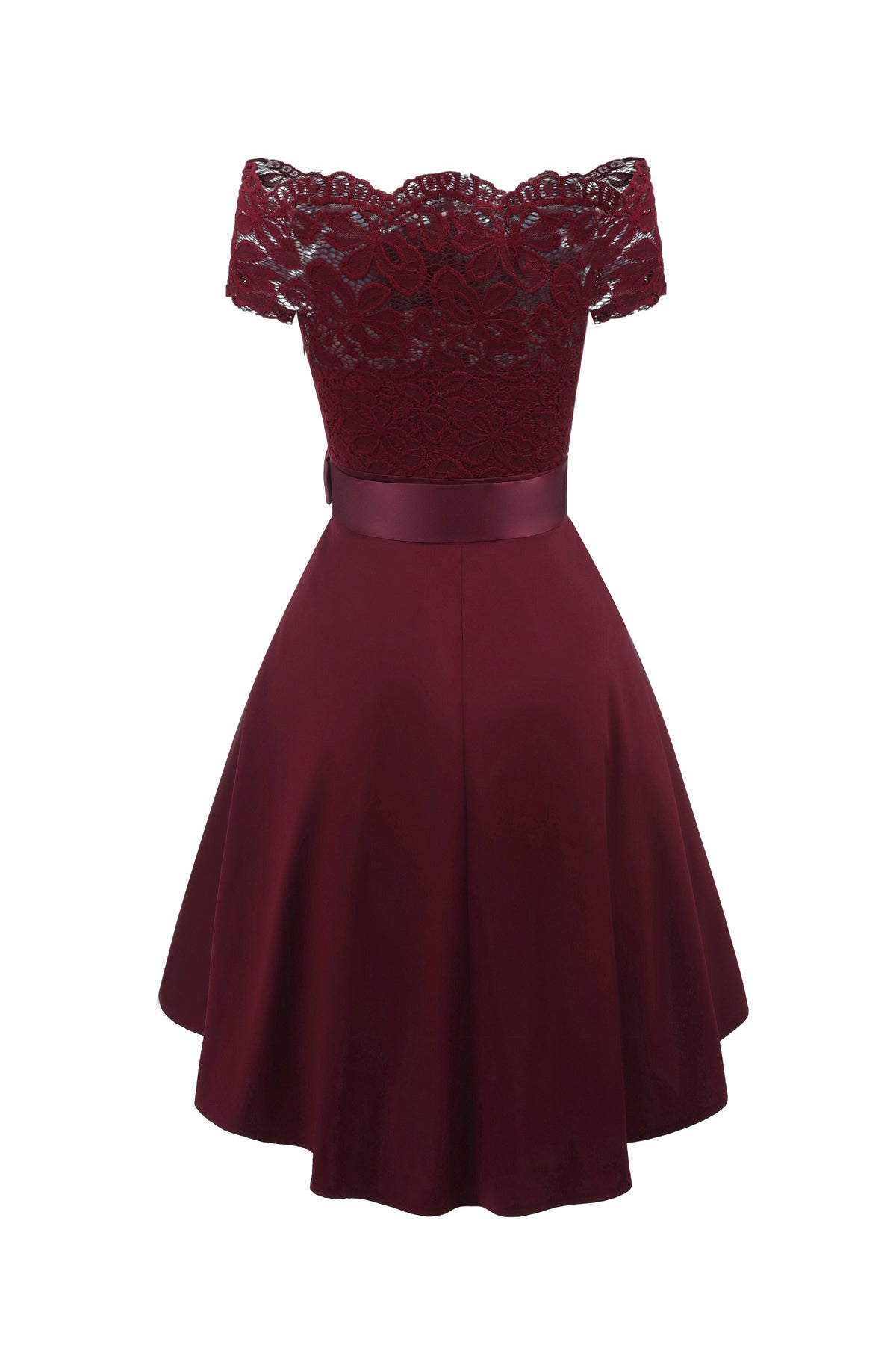 Short Sleeve High Low Off The Shoulder Homecoming Dresses