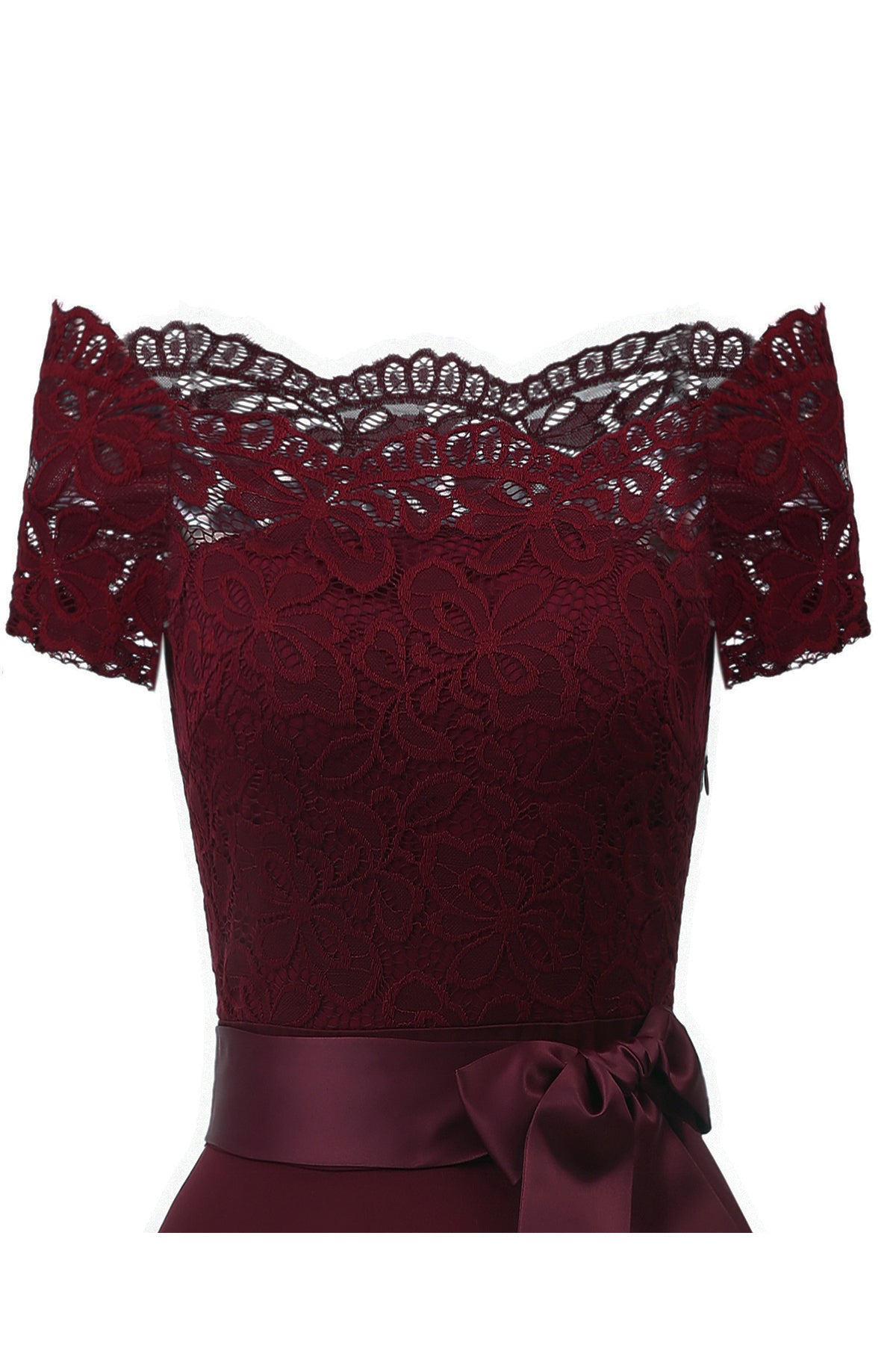 Short Sleeve High Low Off The Shoulder Homecoming Dresses