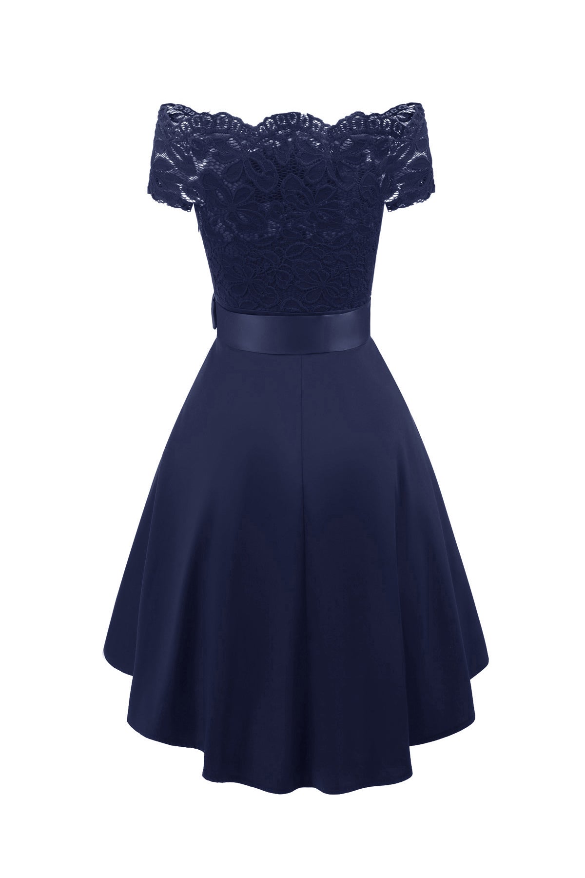 Short Sleeve High Low Off The Shoulder Homecoming Dresses