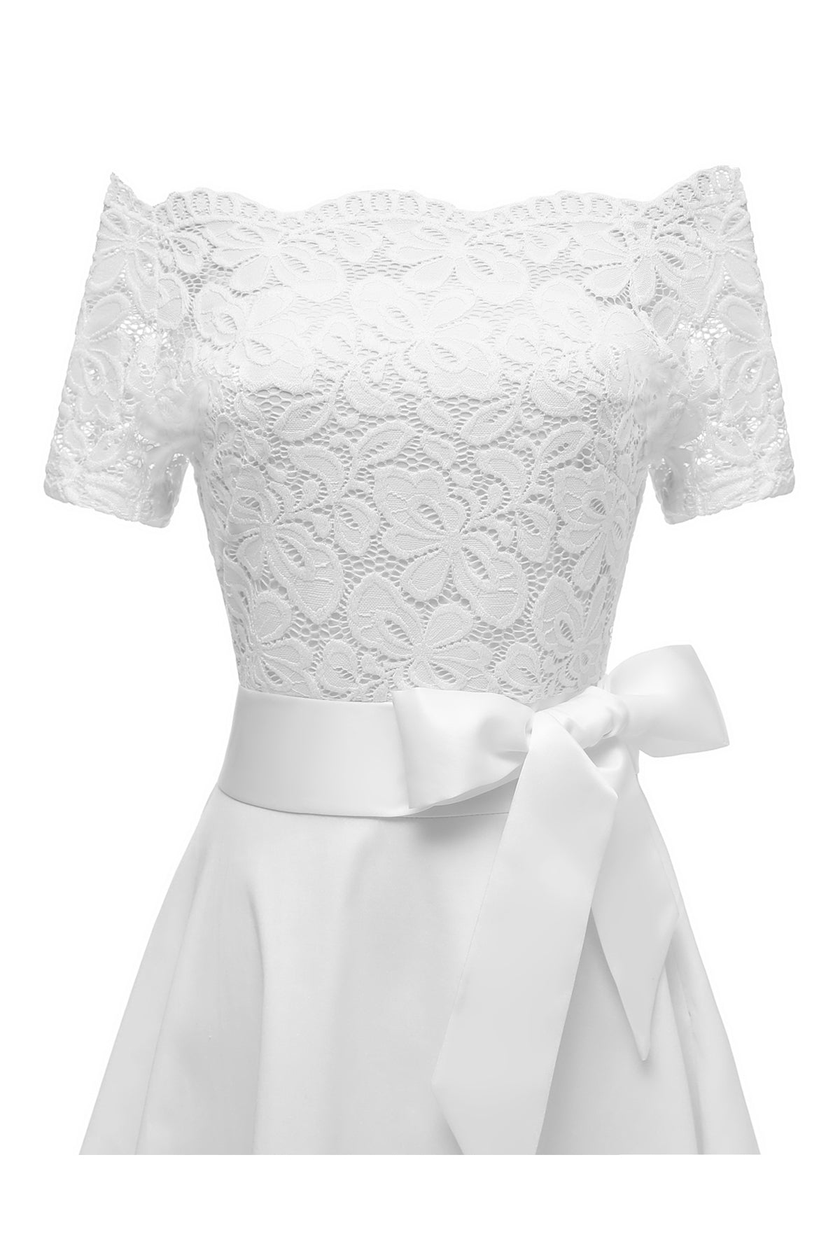 Short Sleeve High Low Off The Shoulder Homecoming Dresses