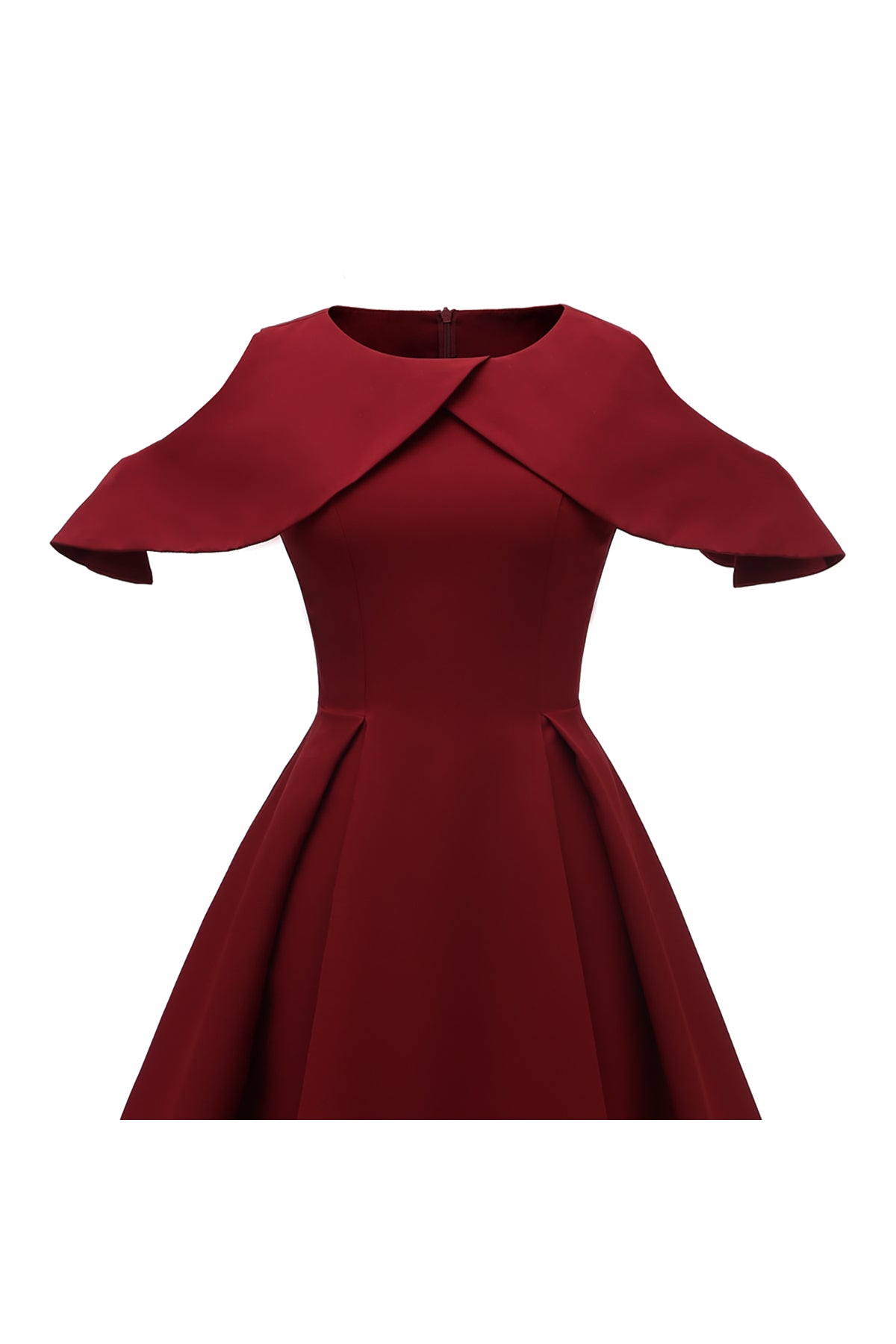 Short Sleeve Ruffles Tight Waist Vintage Dresses