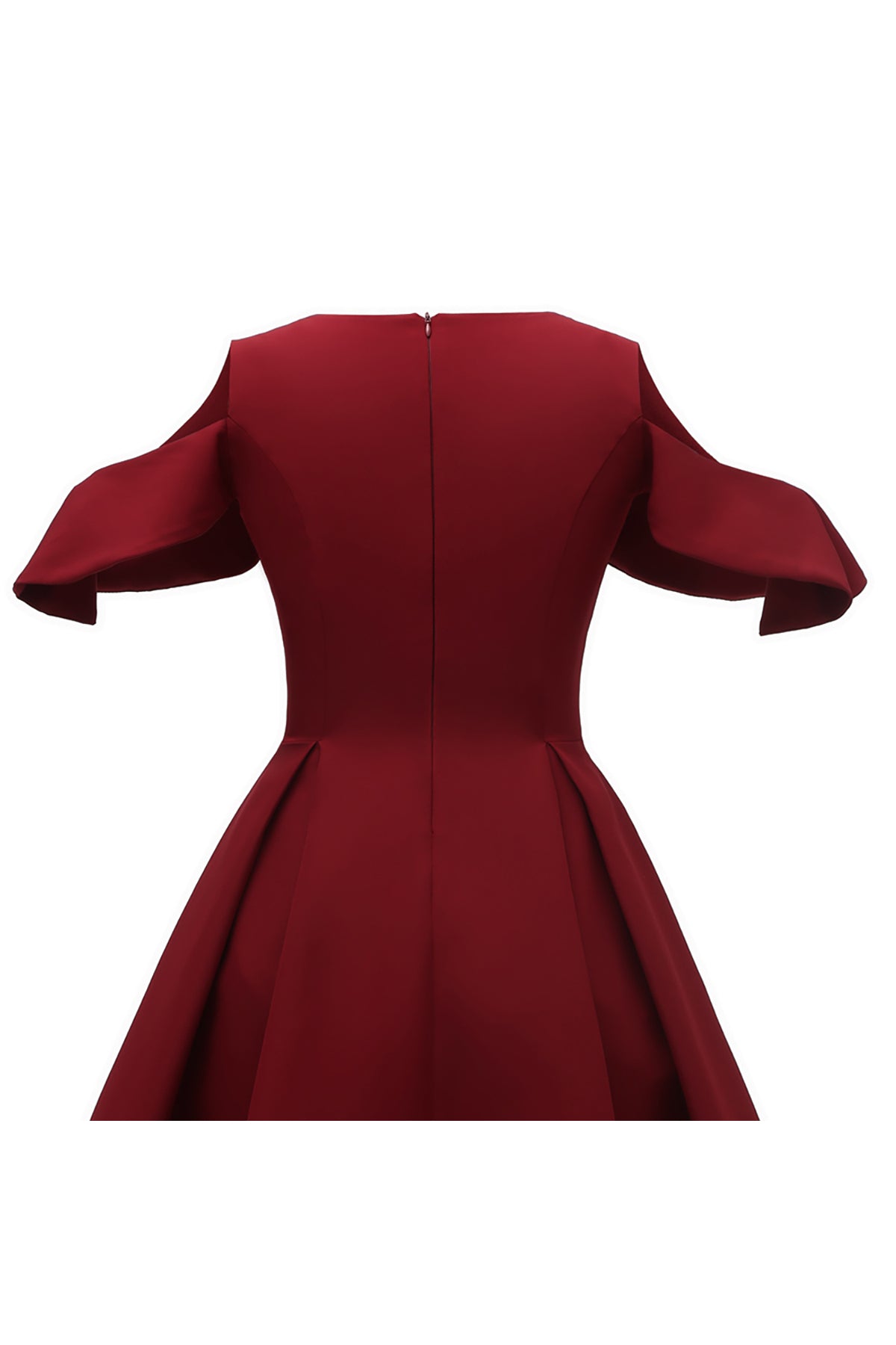Short Sleeve Ruffles Tight Waist Vintage Dresses