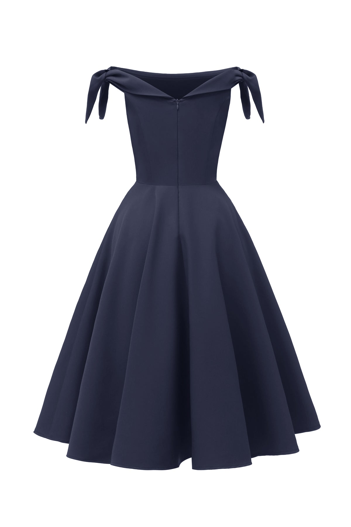 Sleeveless Bowknot Satin Vintage Dresses
