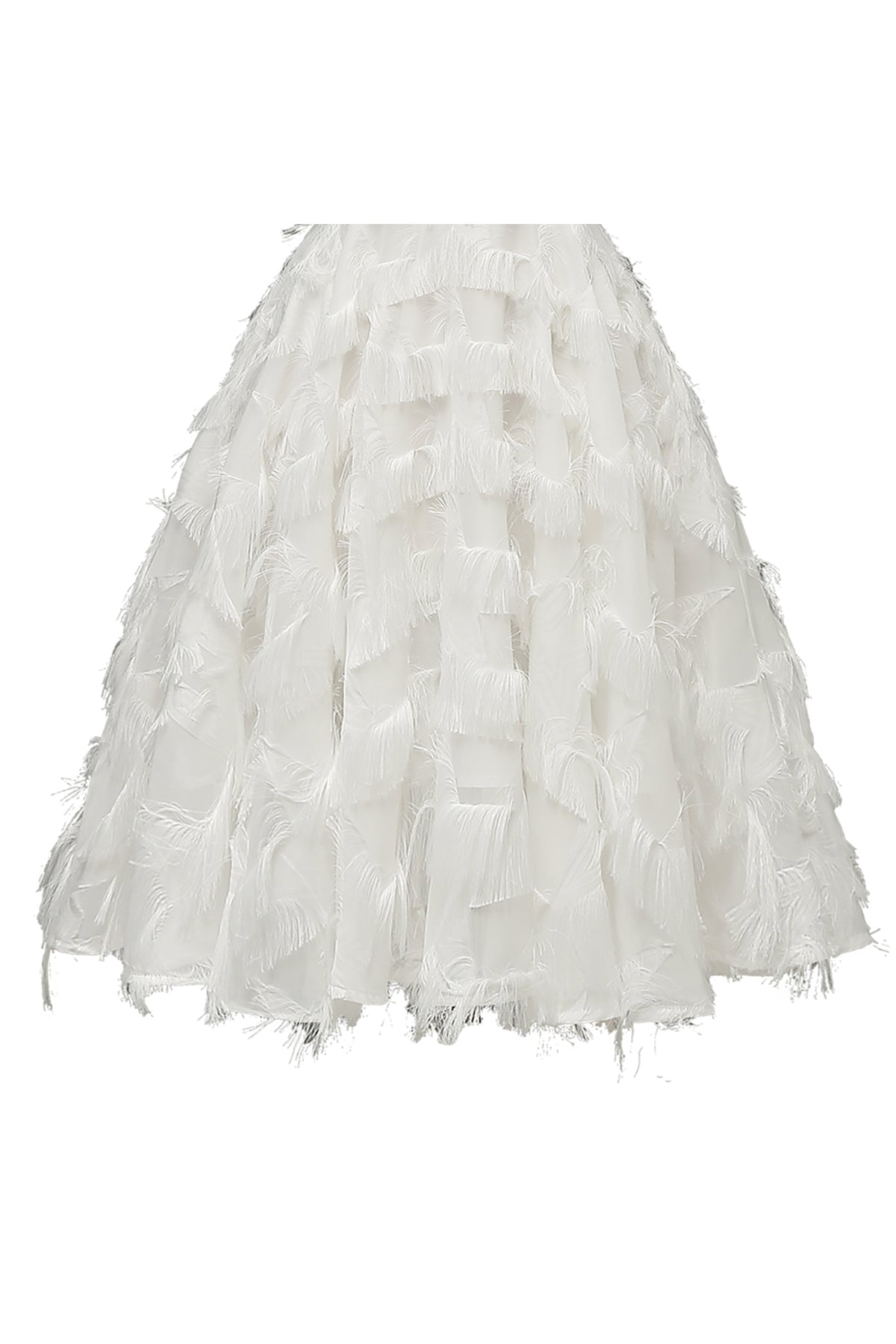 Sleeveless Off the Shoulder Tassel Vintage Dresses