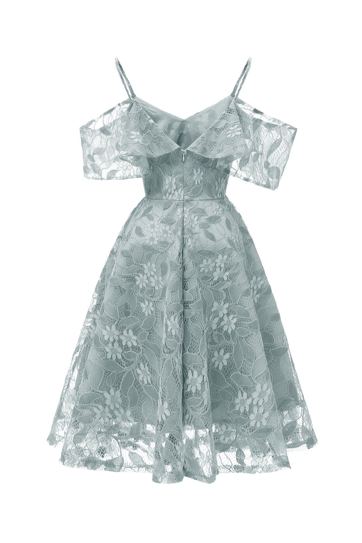 Sleeveless Spaghetti Straps V-back Vintage Dresses