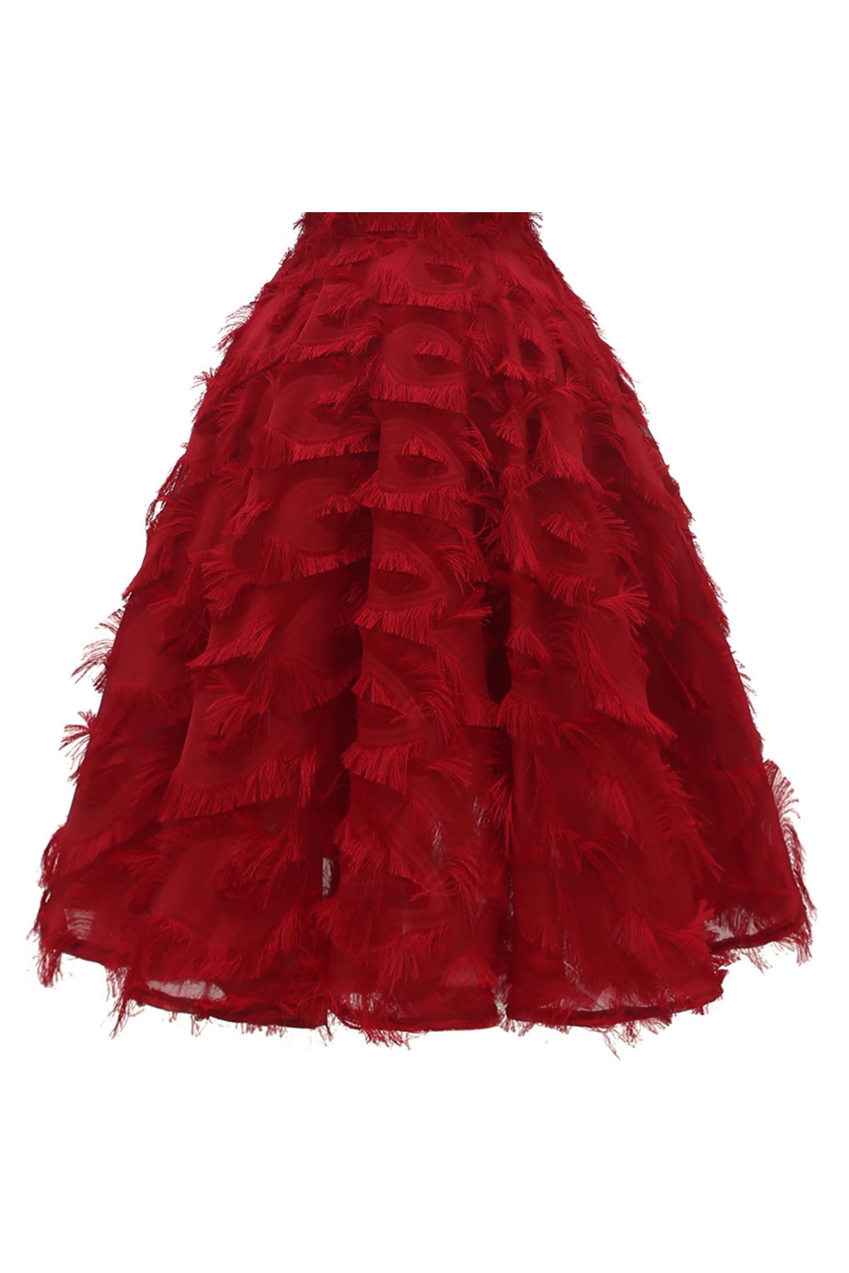 Slim Halter Tassel Homecoming Dresses