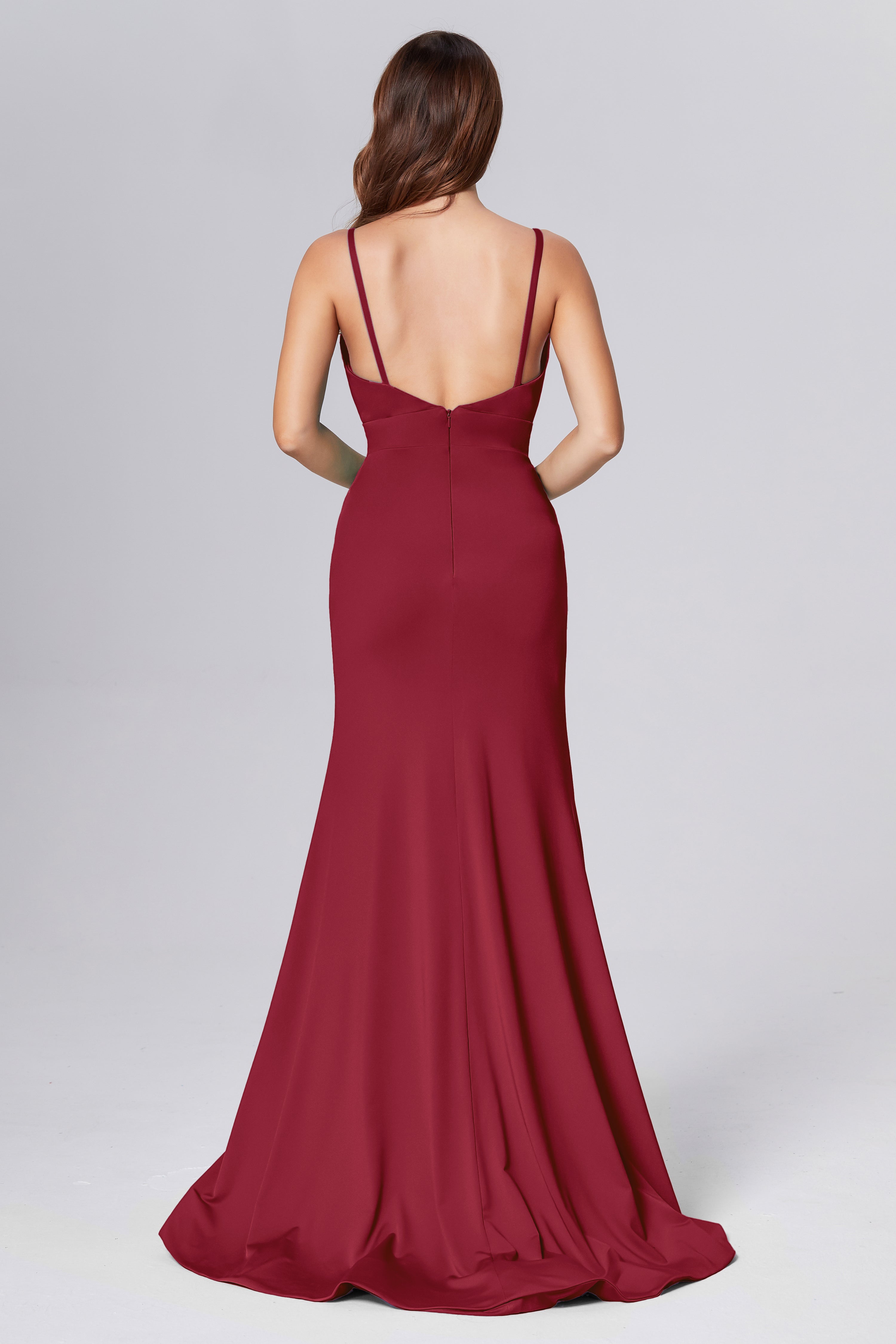 Spaghetti Straps Mermaid Spandex Prom Dresses