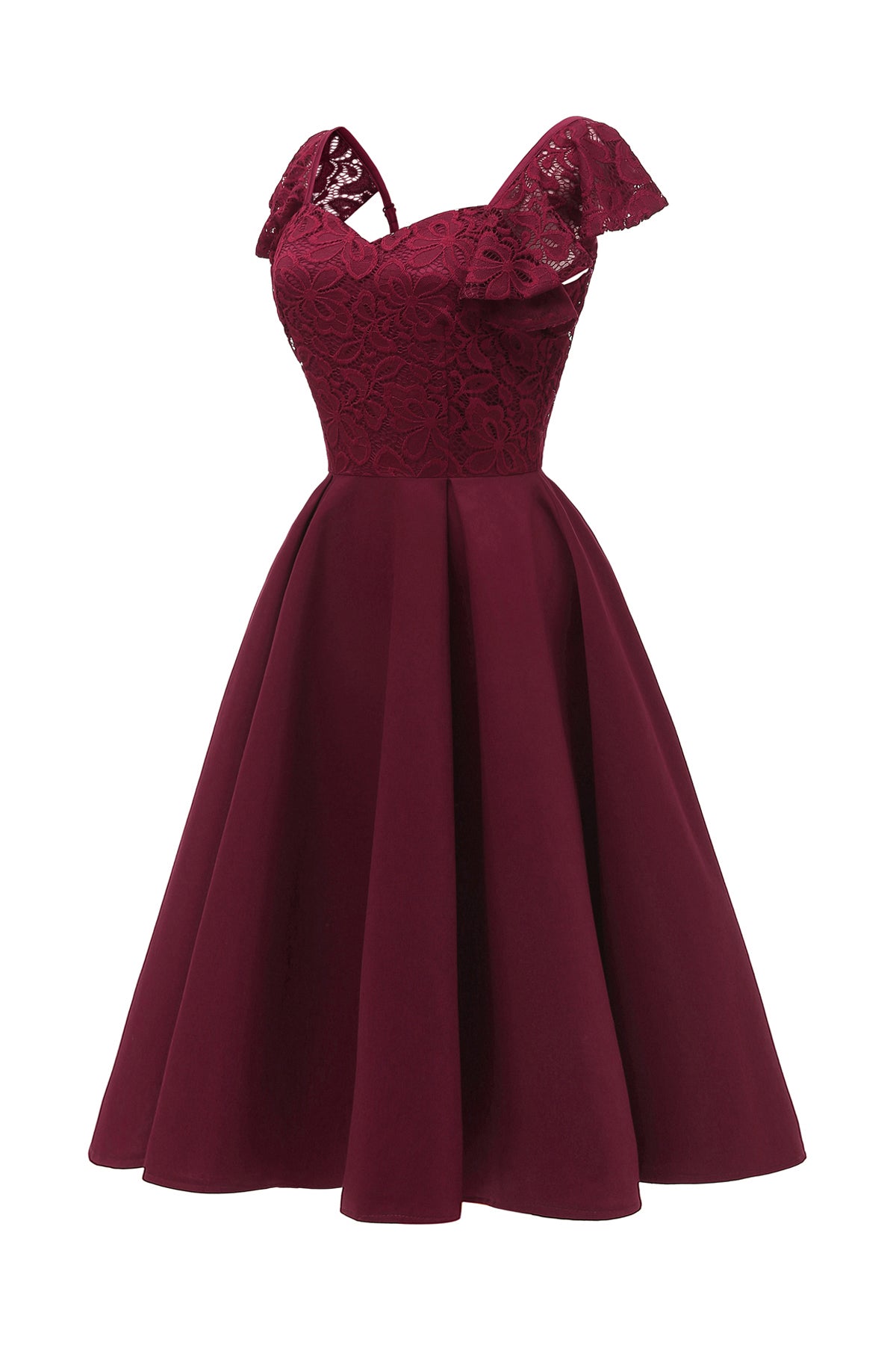 Sweetheart Butterfly Sleeve Short Prom Dresses