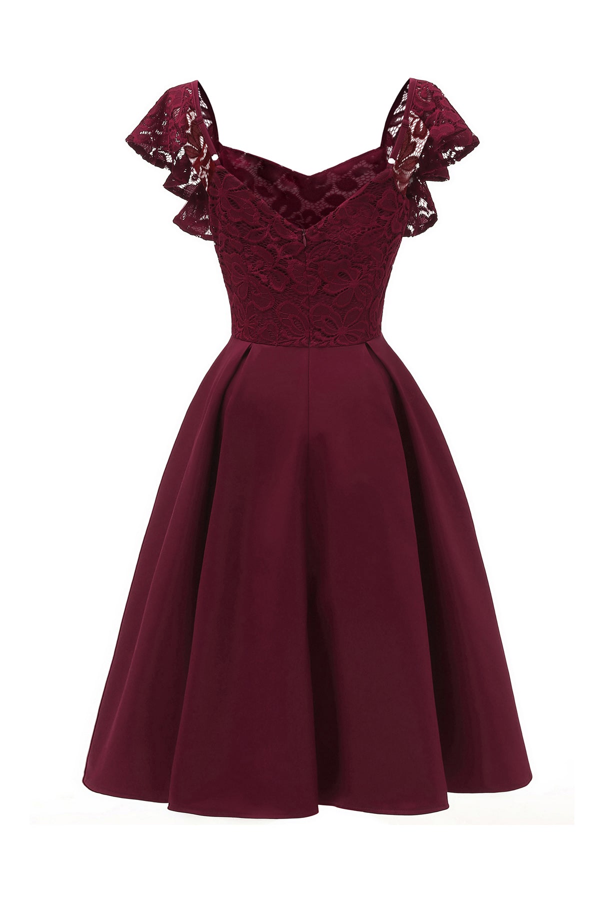 Sweetheart Butterfly Sleeve Short Prom Dresses