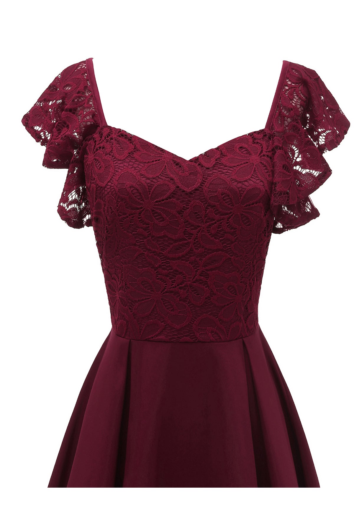 Sweetheart Butterfly Sleeve Short Prom Dresses