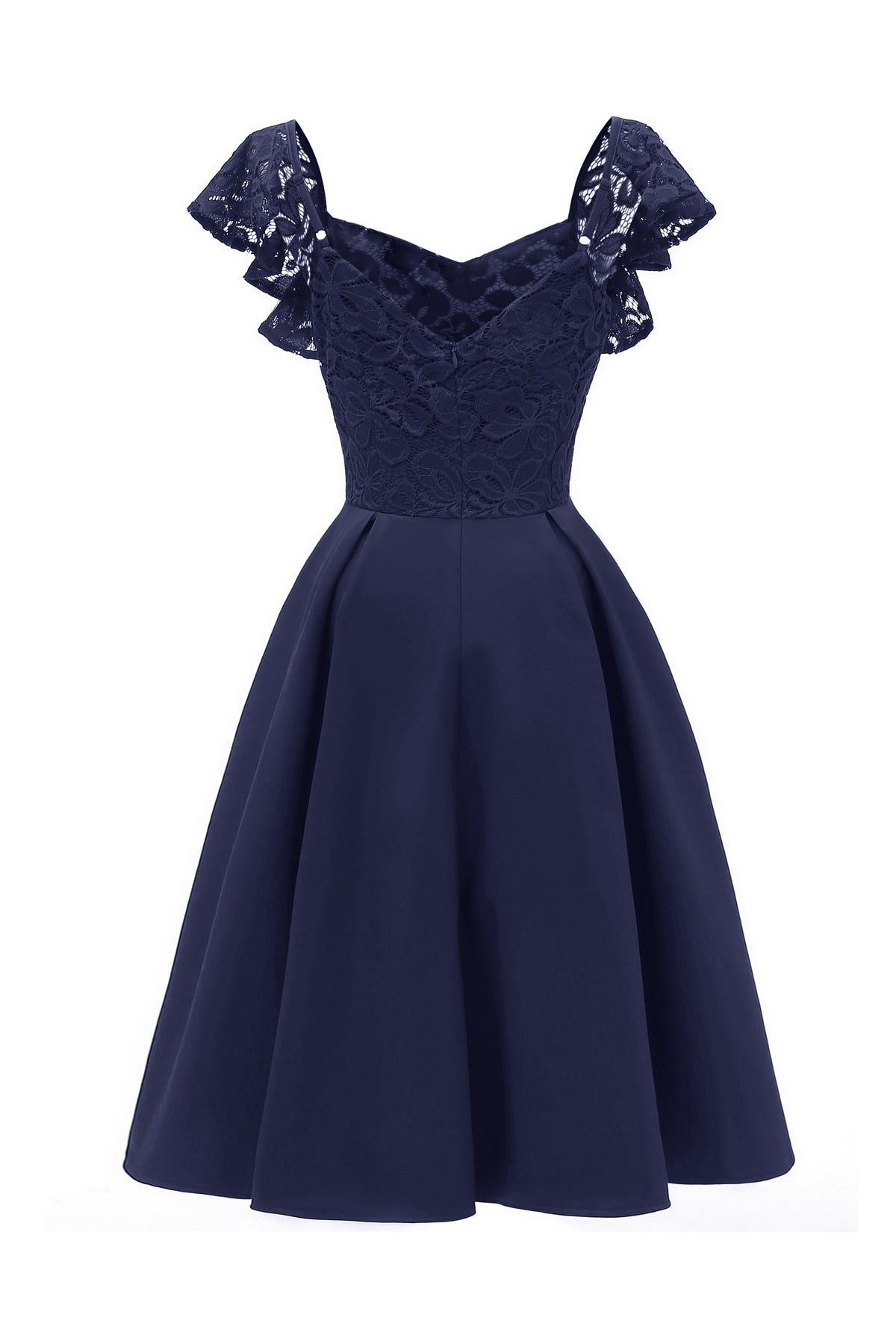 Sweetheart Butterfly Sleeve Short Prom Dresses