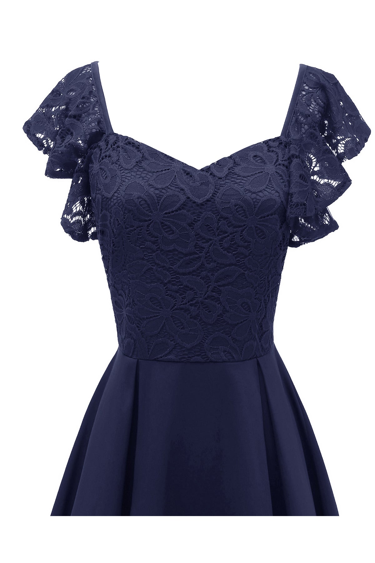 Sweetheart Butterfly Sleeve Short Prom Dresses