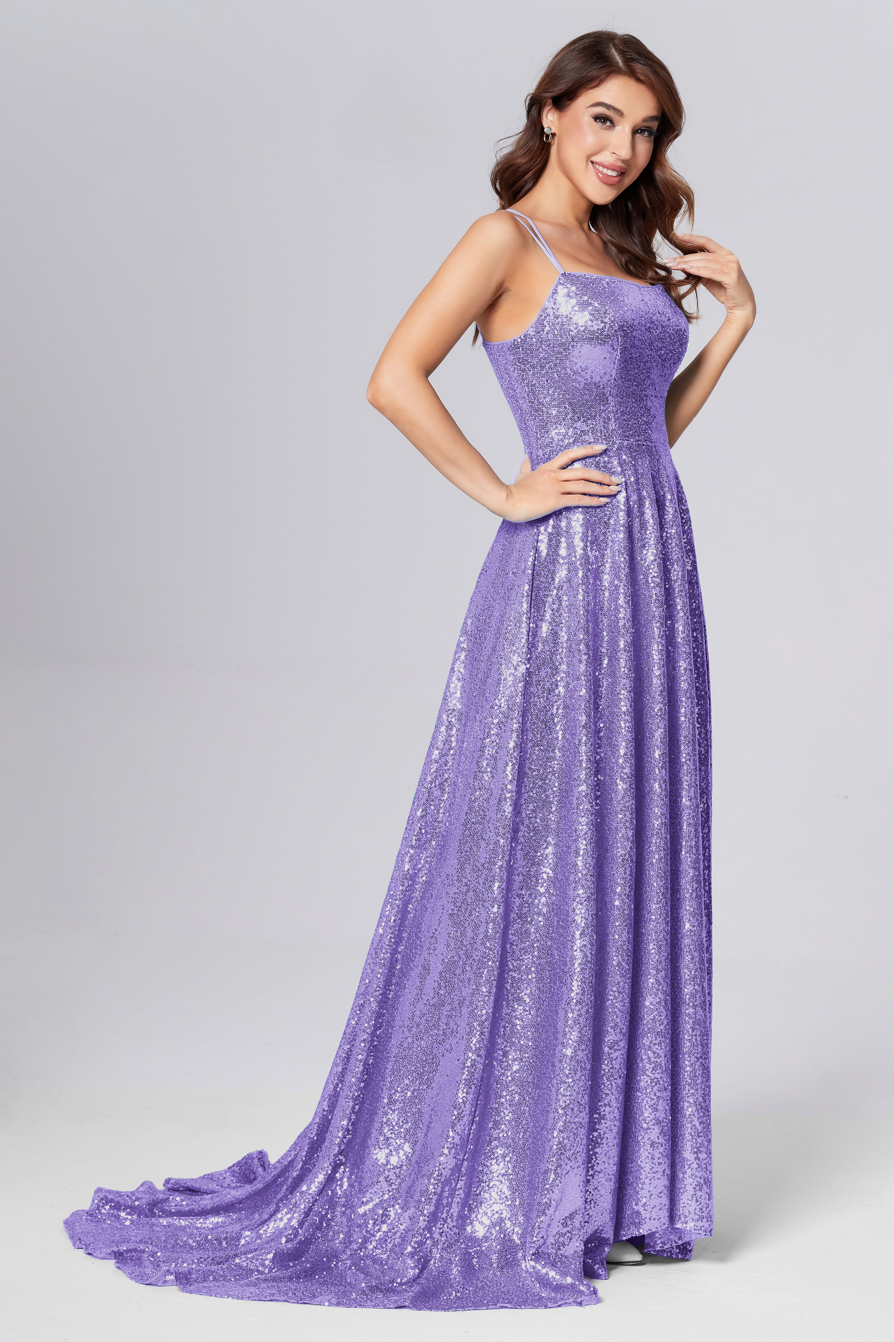 Sweetheart Sequins Prom Dresses with Pockets