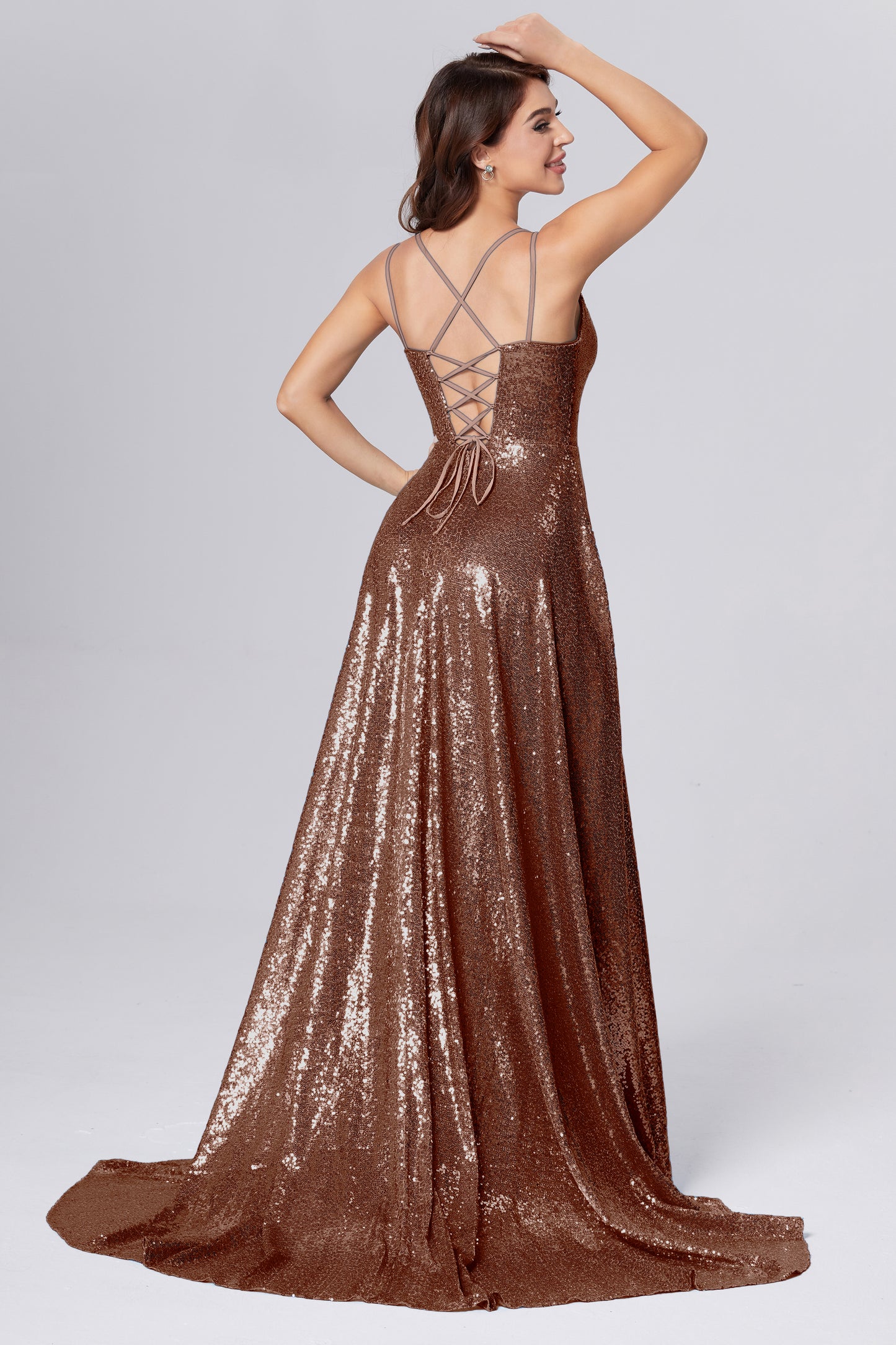 Sweetheart Sequins Prom Dresses with Pockets