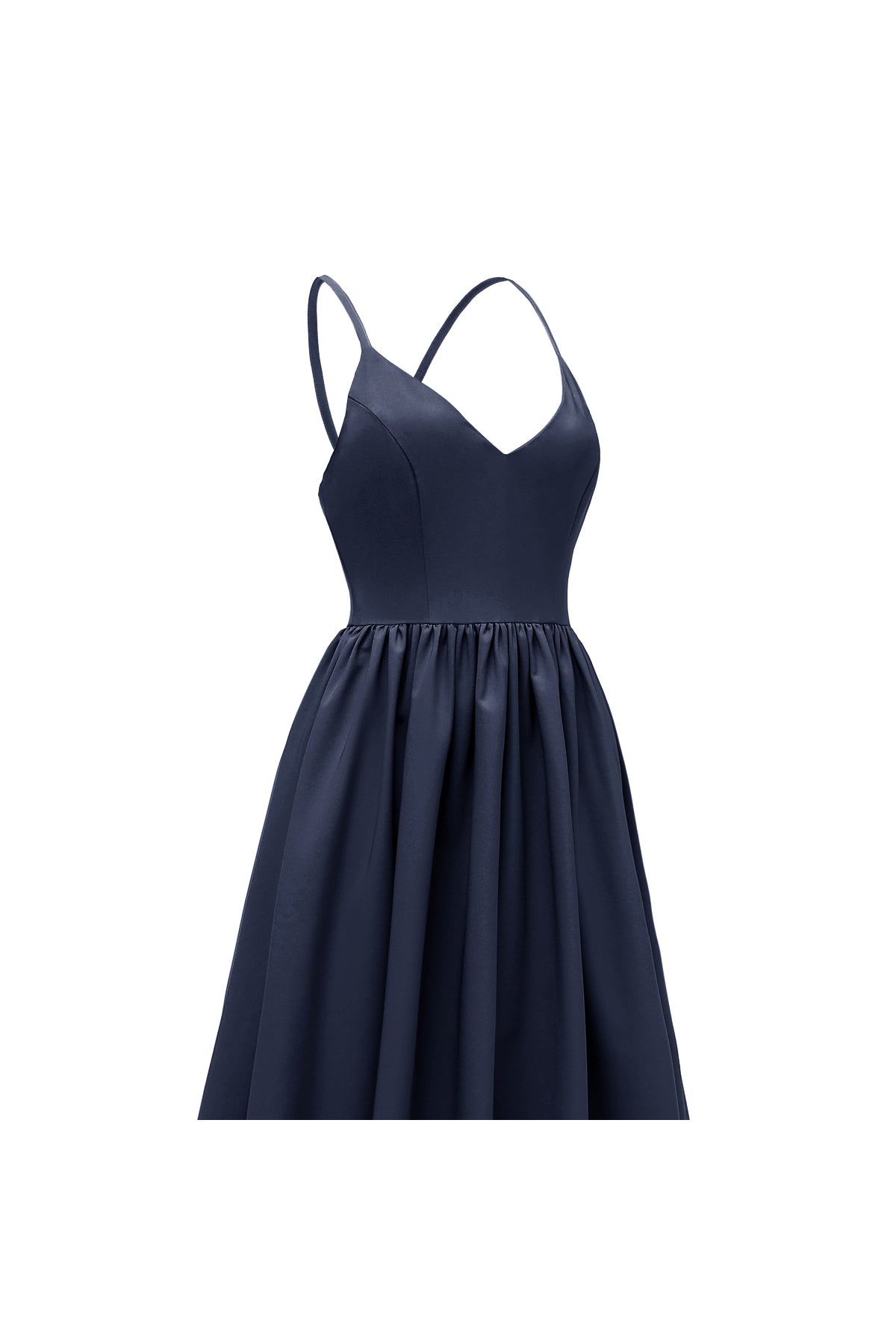 V-neck Criss Cross Spaghetti Straps Vintage Dresses