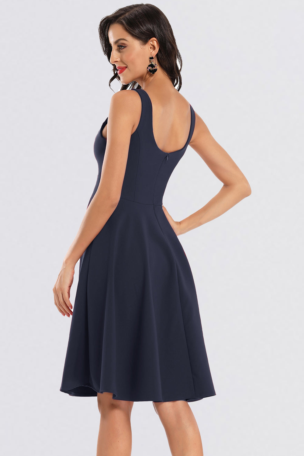 V-neck Satin Sexy Homecoming Dresses