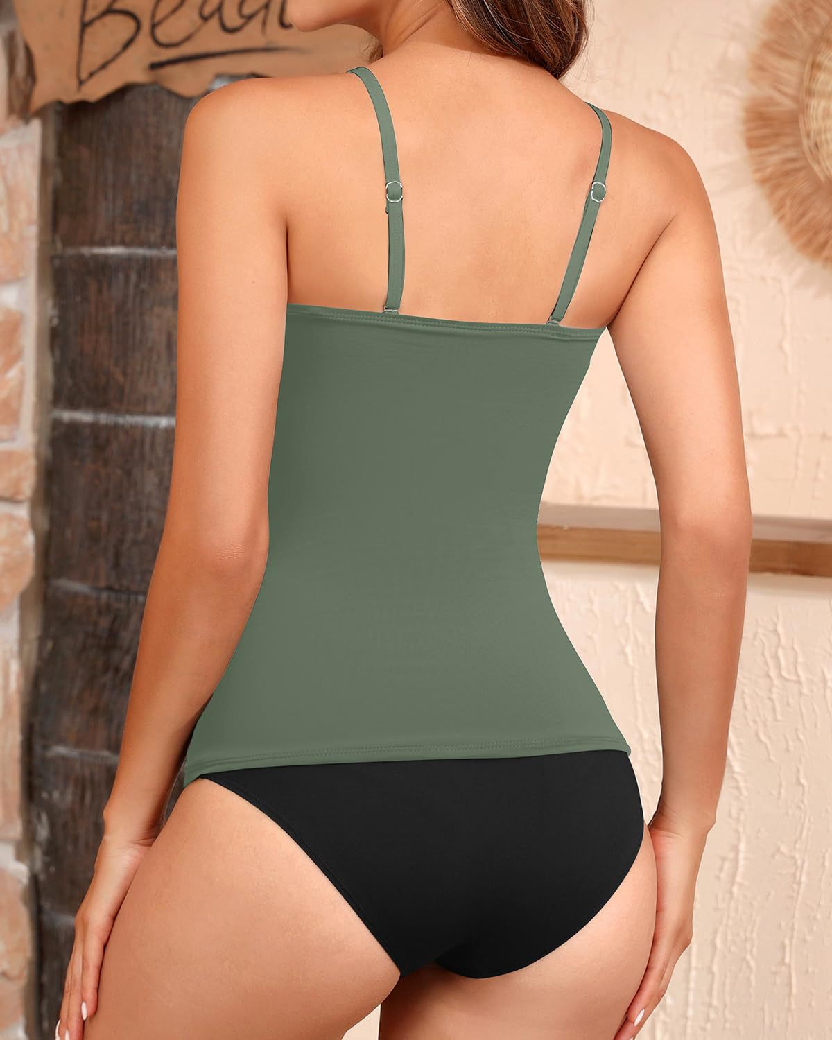 Savaviaswim - Women's Bandeau Bikini Swimsuits 2 Piece Strapless Tummy Control Bathing Suit