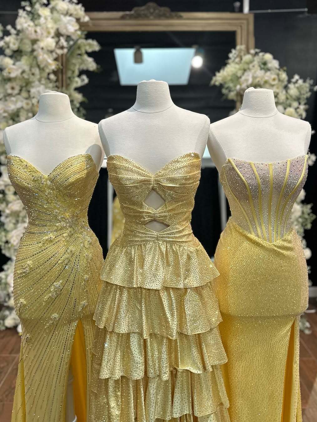 A Line Strapless Sweetheart Satin Long Prom Dress with Keyhole