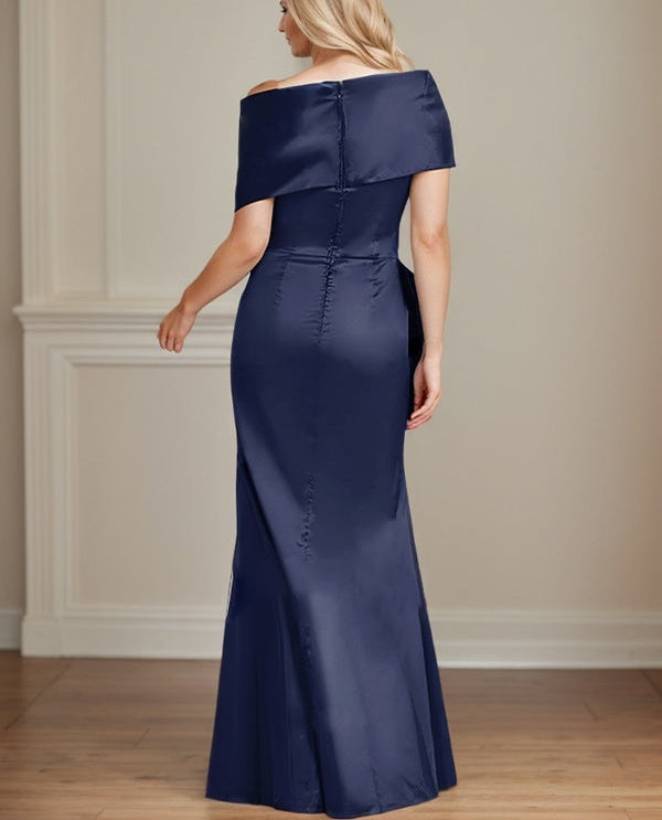 Sheath/Column Off-the-Shoulder Floor-Length Mother of the Bride Dresses