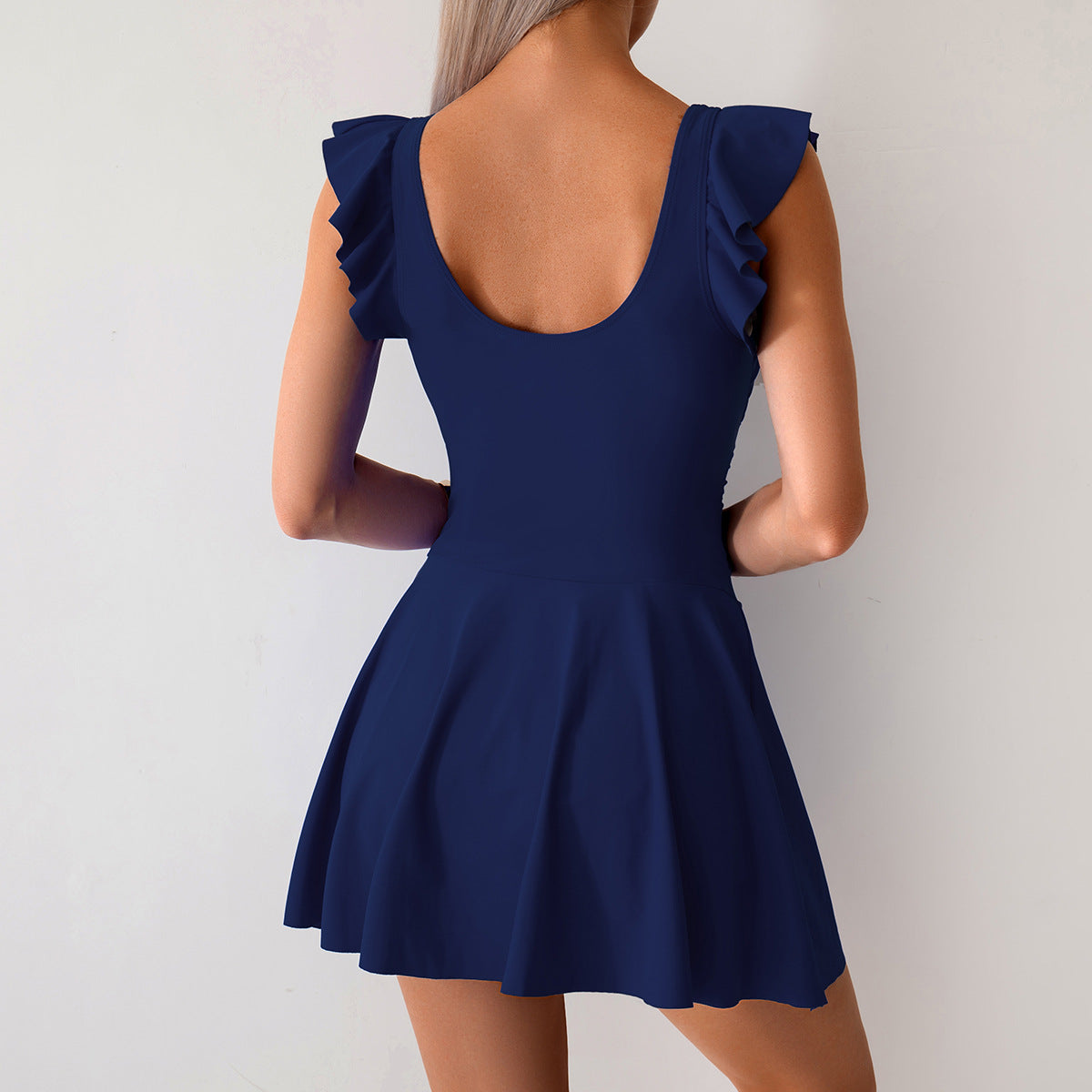 Savaviaswim - Women One Piece Swim Dress Tummy Control Swimsuit Slimming Ruffle Side Tie Kont Swimdress Bathing Suit