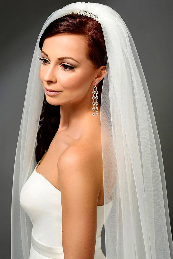 Chic Two-tayer Long Chapel Veils Wedding Veils