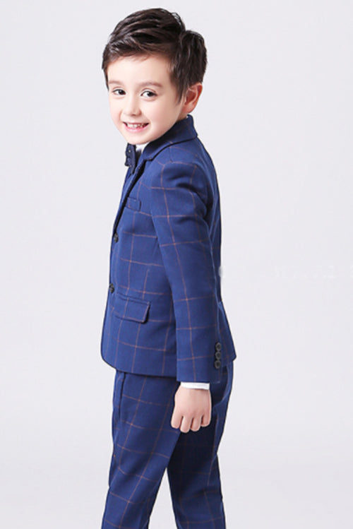 Little Boys Slim Fit Suit Long Sleeves Ring Bearer Suits R02