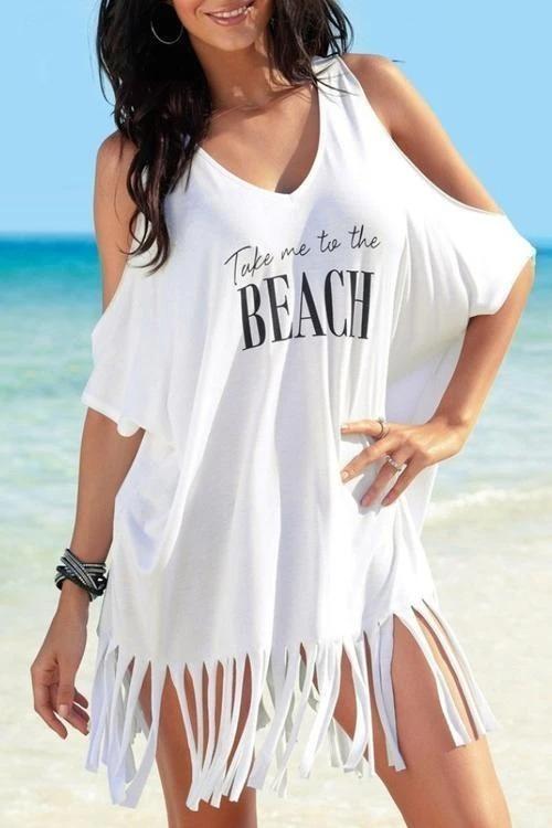 Savaviaswim - Tassel Letters Print Cover Up