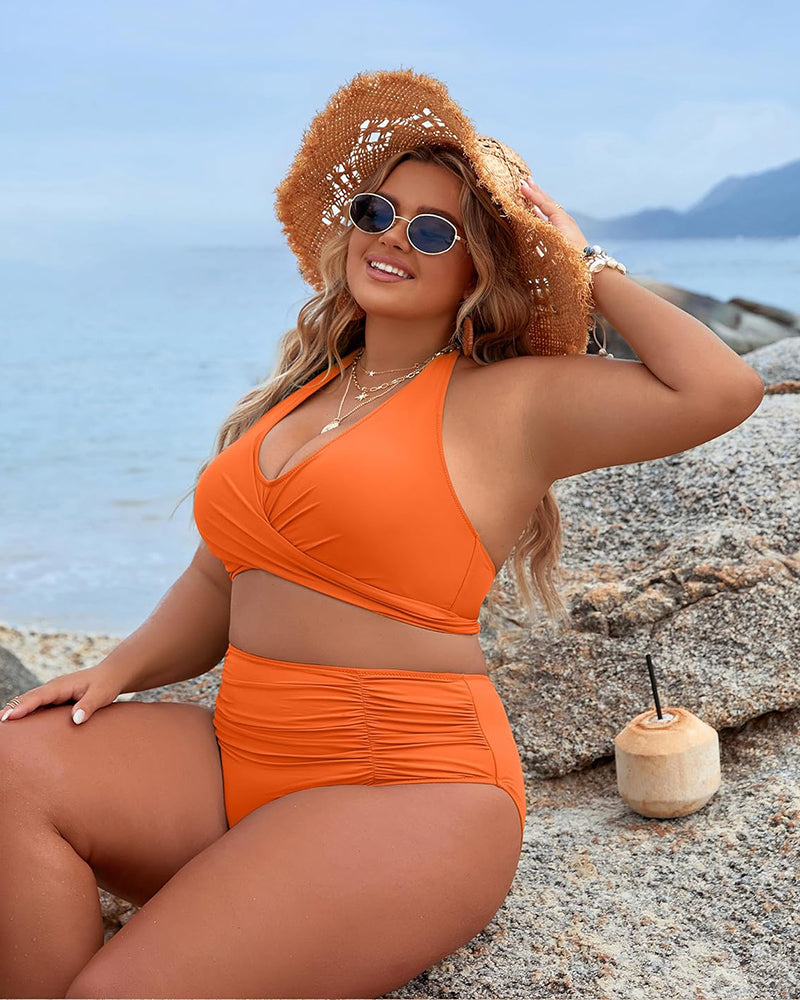 Savaviaswim - Tummy Control Bathing Suits Modest High Waisted Bikini Sets