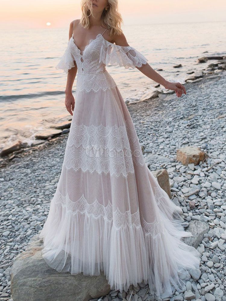 Beach wedding dresses short online