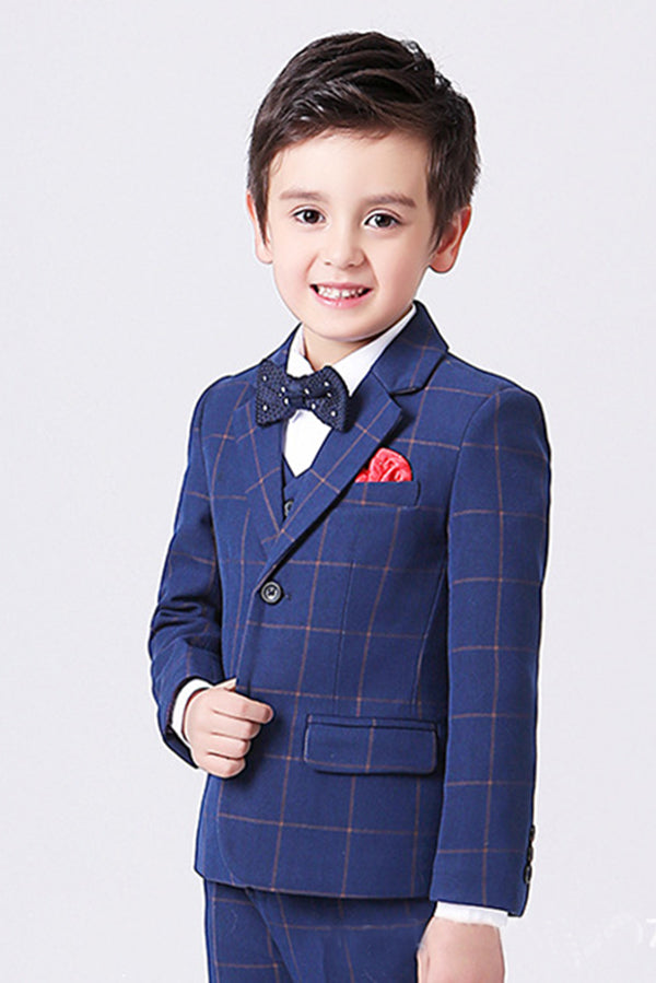 Little Boys Slim Fit Suit Long Sleeves Ring Bearer Suits R02