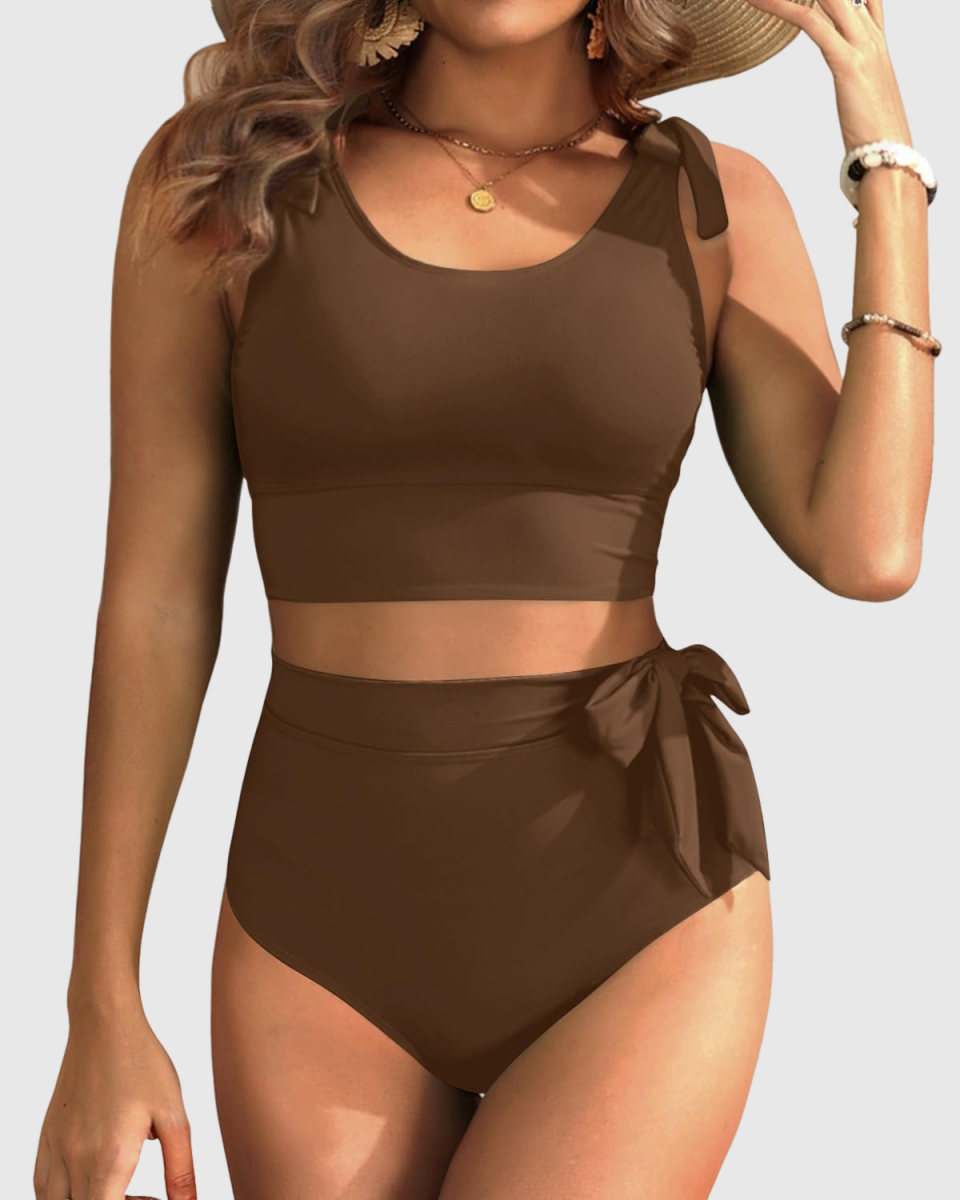 Savaviaswim - Two Piece High Waisted Swimsuits Women Tummy Control Bikini Modest Bathing Suit