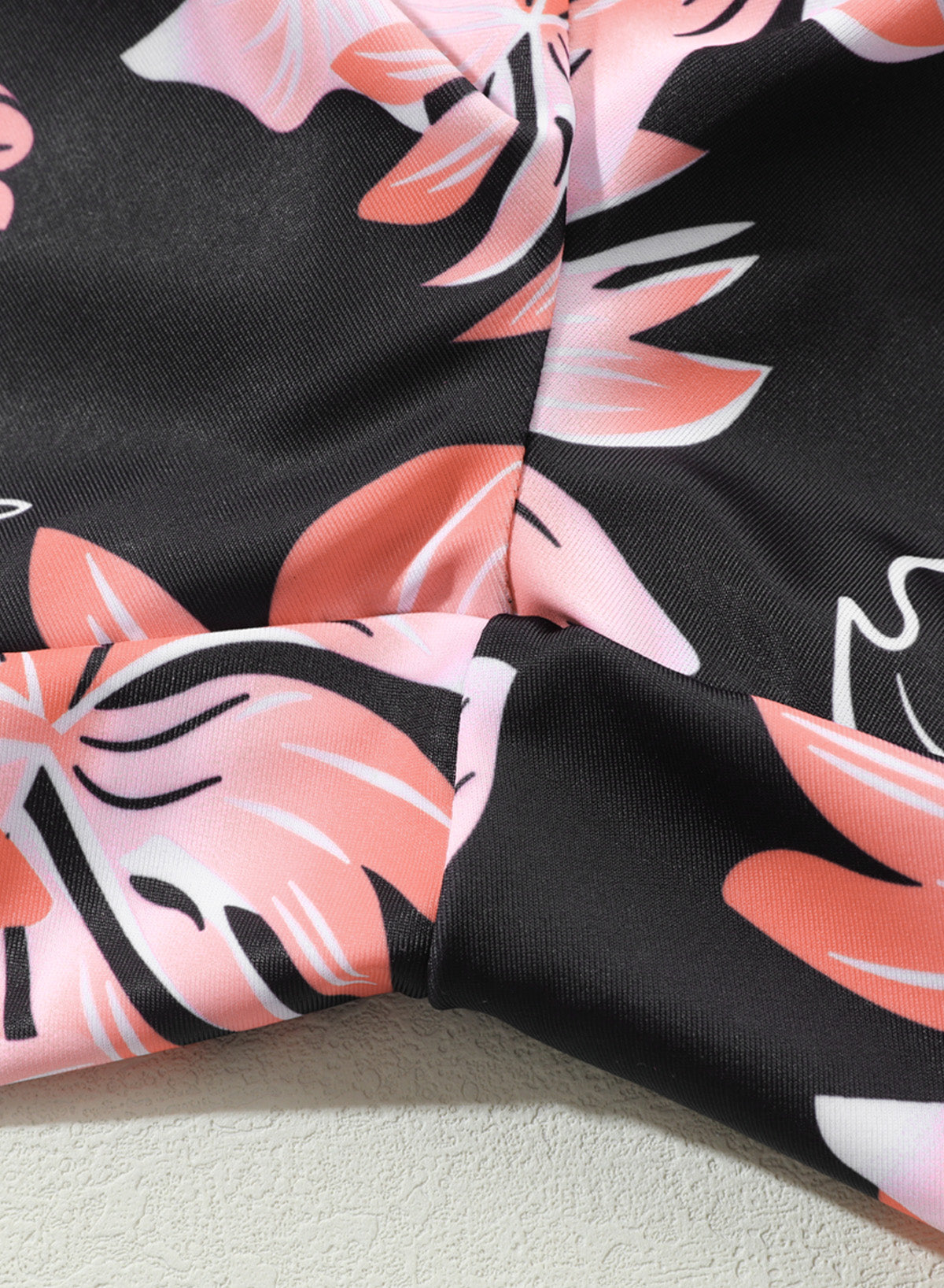 Savaviaswim - Floral Print Simple High Waist Swim Short