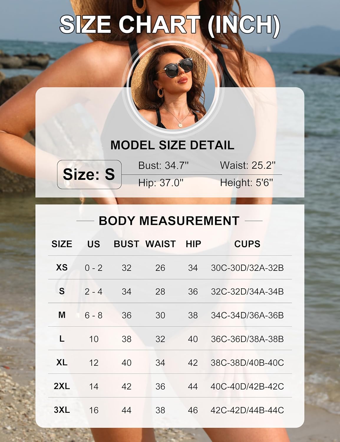 Savaviaswim - Womens High Waisted Bikini Sets Drawstring Tummy Control Swimsuits Crisscross Tie Back Bathing Suit